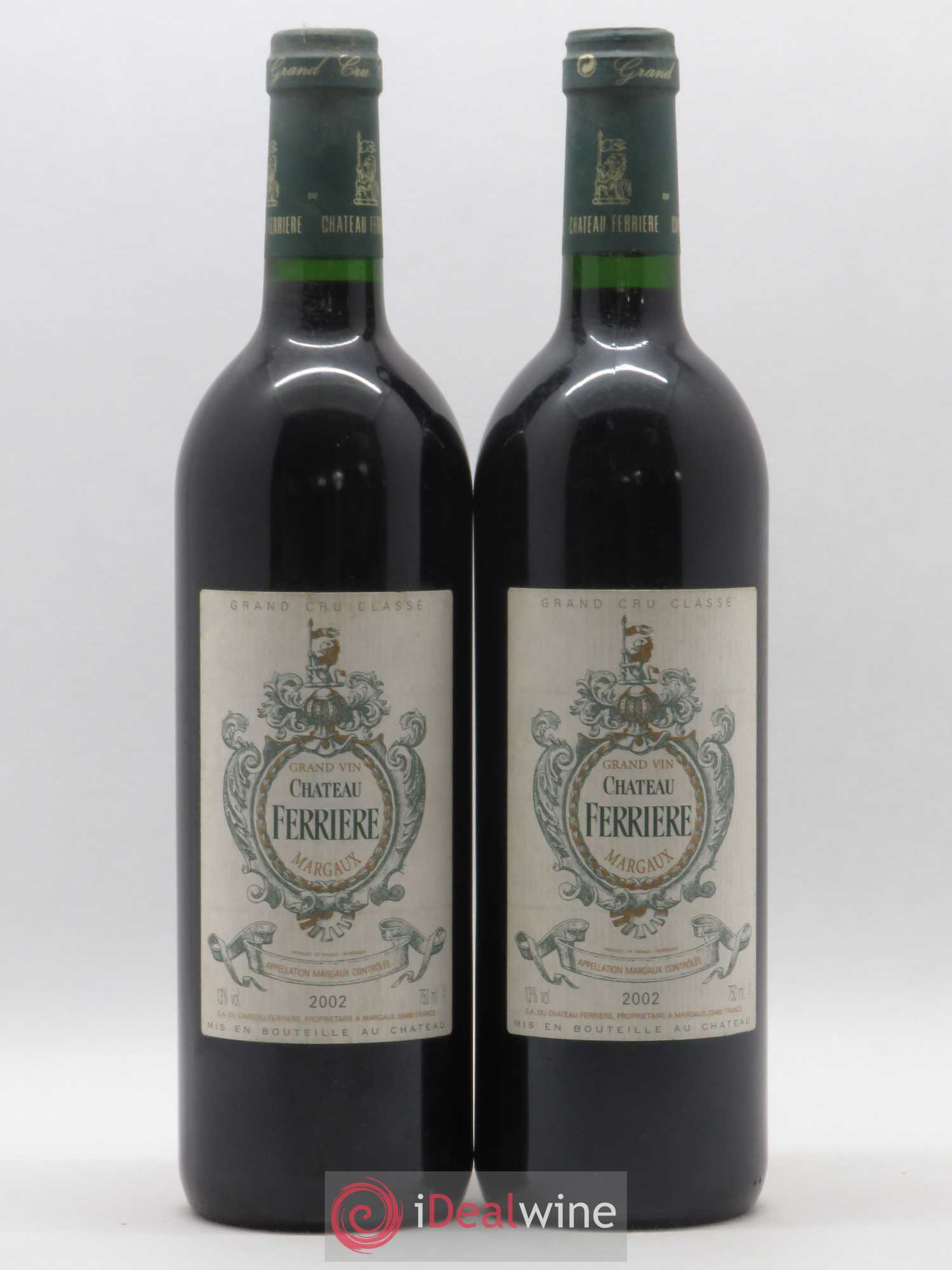 Château Ferrière 3ème Grand Cru Classé 2002 - Lot de 2 bouteilles - 0