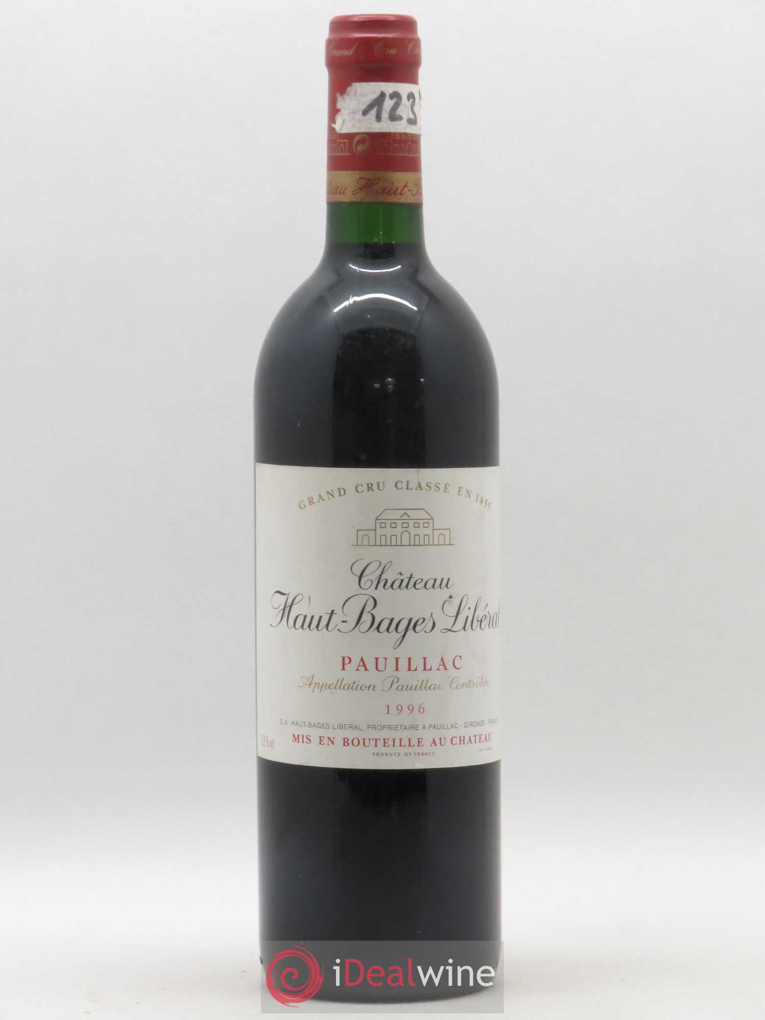 Château Haut Bages Libéral 5ème Grand Cru Classé 1996 - Lot de 1 bouteille - 0