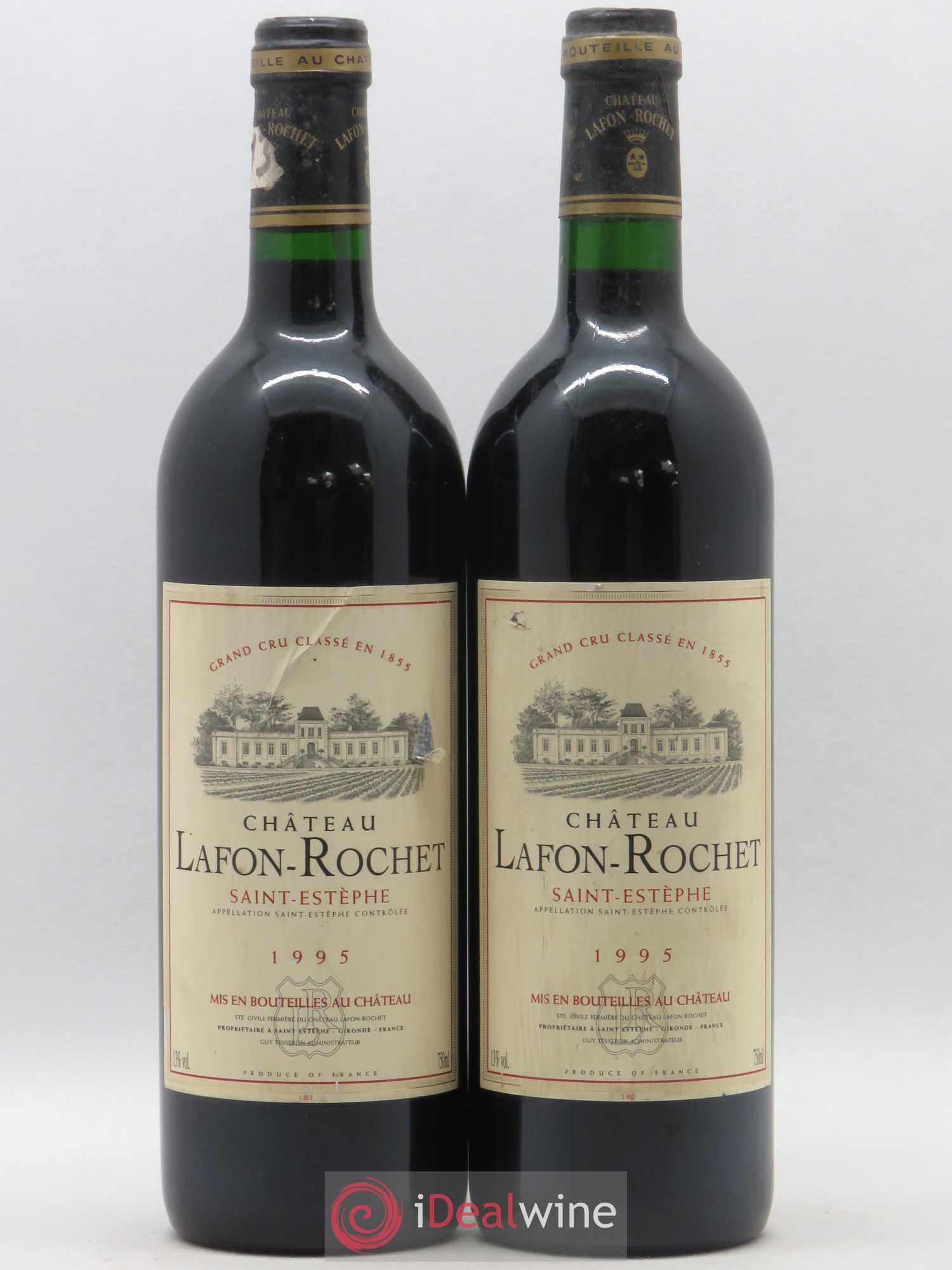 Château Lafon Rochet 4ème Grand Cru Classé 1995 - Lot de 2 bouteilles - 0
