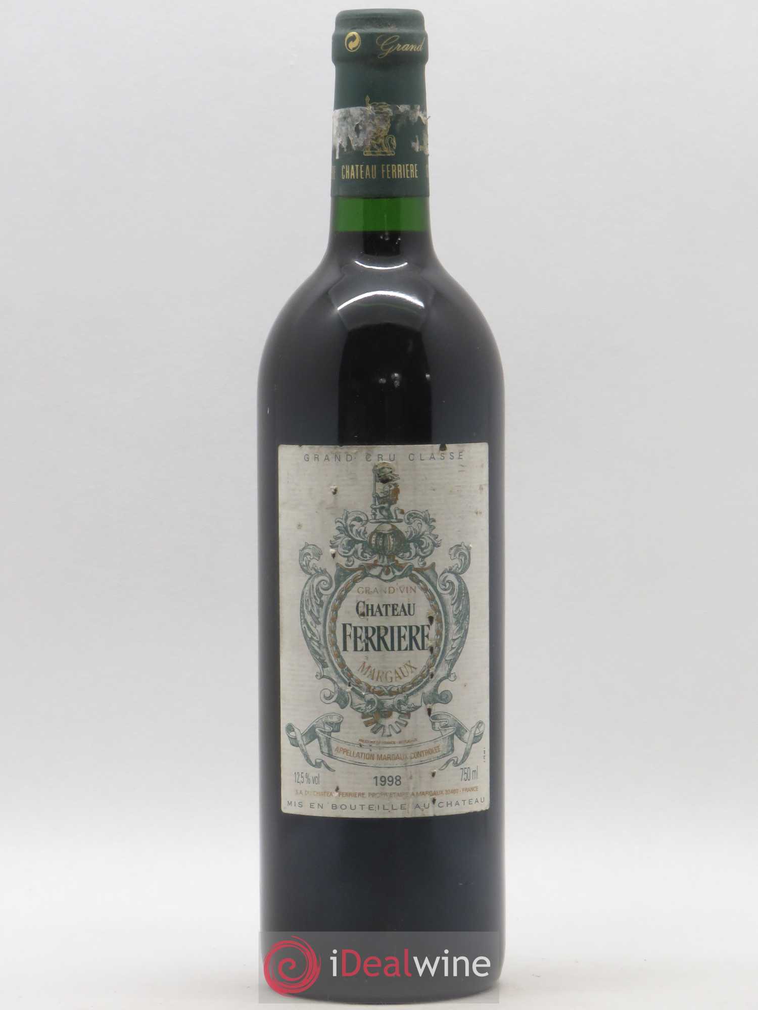 Château Ferrière 3ème Grand Cru Classé 1998 - Lot de 1 bouteille - 0