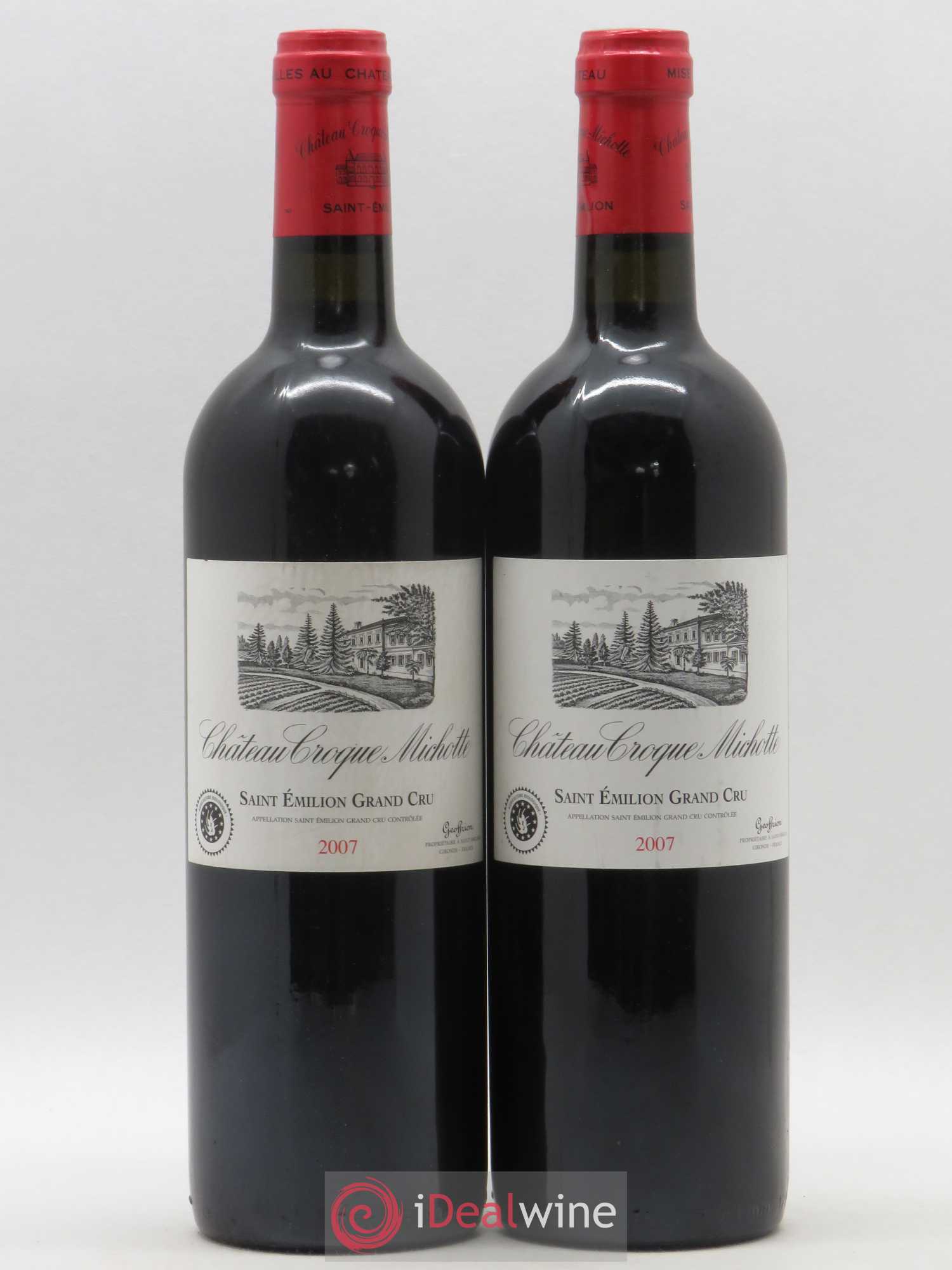 Château Croque Michotte 2007 - Lot de 2 bouteilles - 0