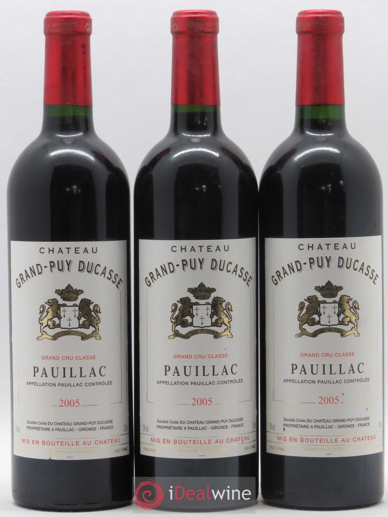 Château Grand Puy Ducasse 5ème Grand Cru Classé 2005 - Lot de 3 bouteilles - 0