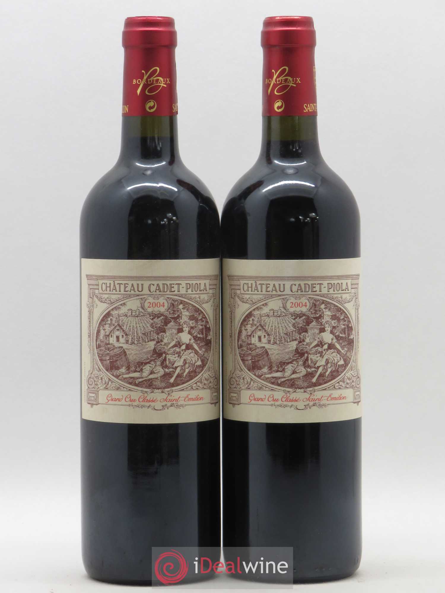 Château Cadet Piola Grand Cru Classé 2004 - Lot de 2 bouteilles - 0