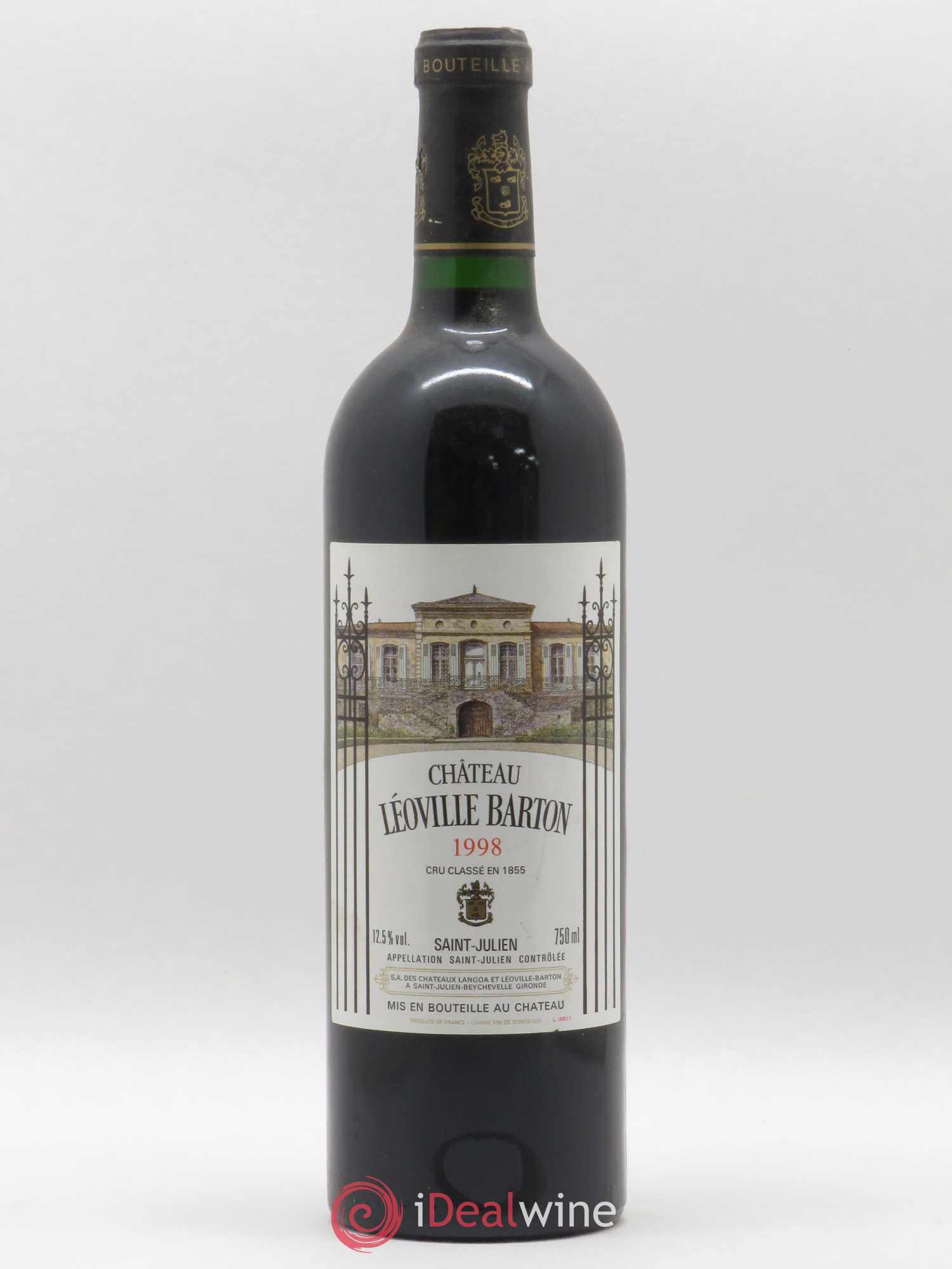 Château Léoville Barton 2ème Grand Cru Classé 1998 - Lot de 1 bouteille - 0