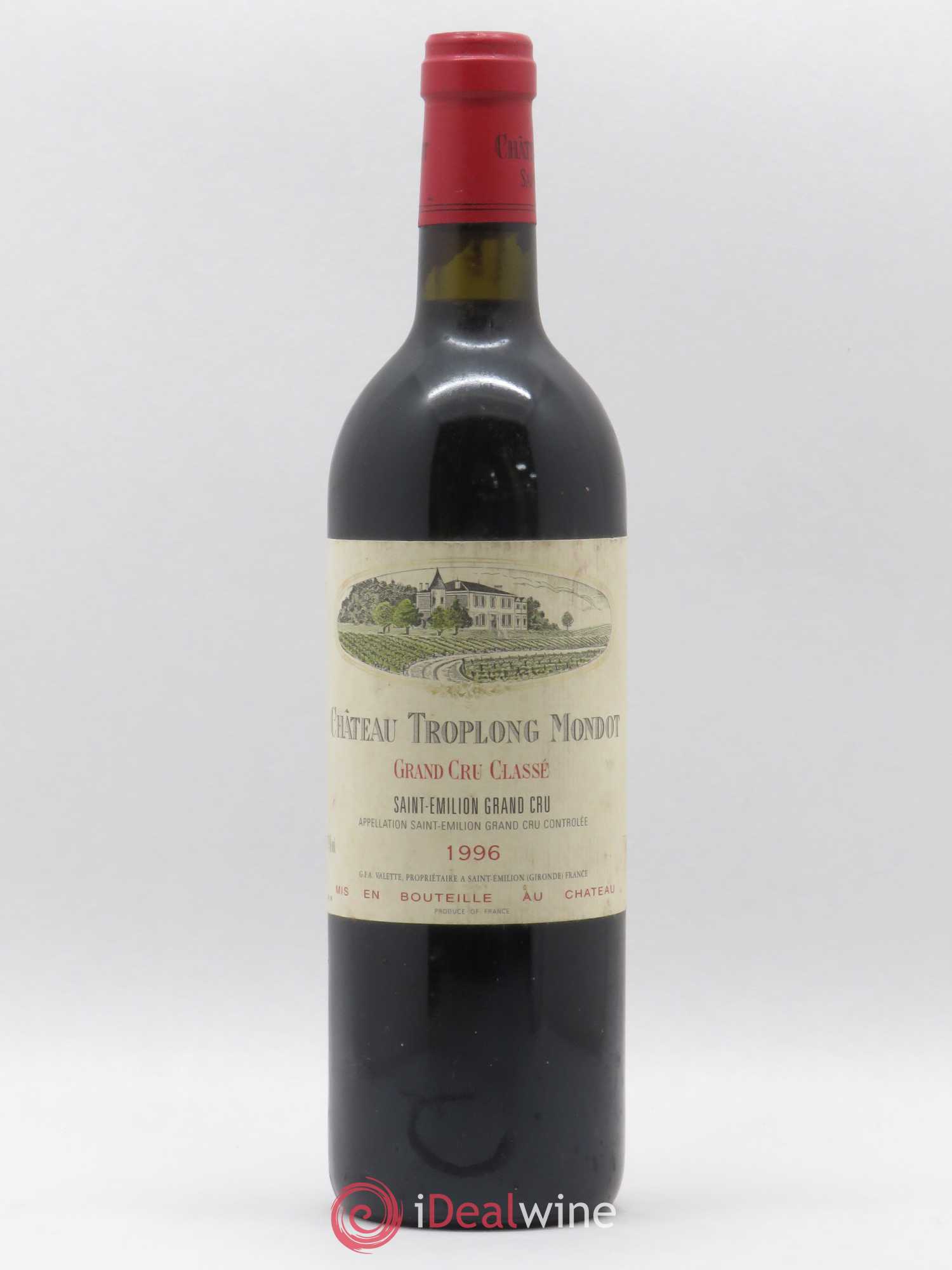 Château Troplong Mondot 1er Grand Cru Classé B 1996 - Lot de 1 bouteille - 0