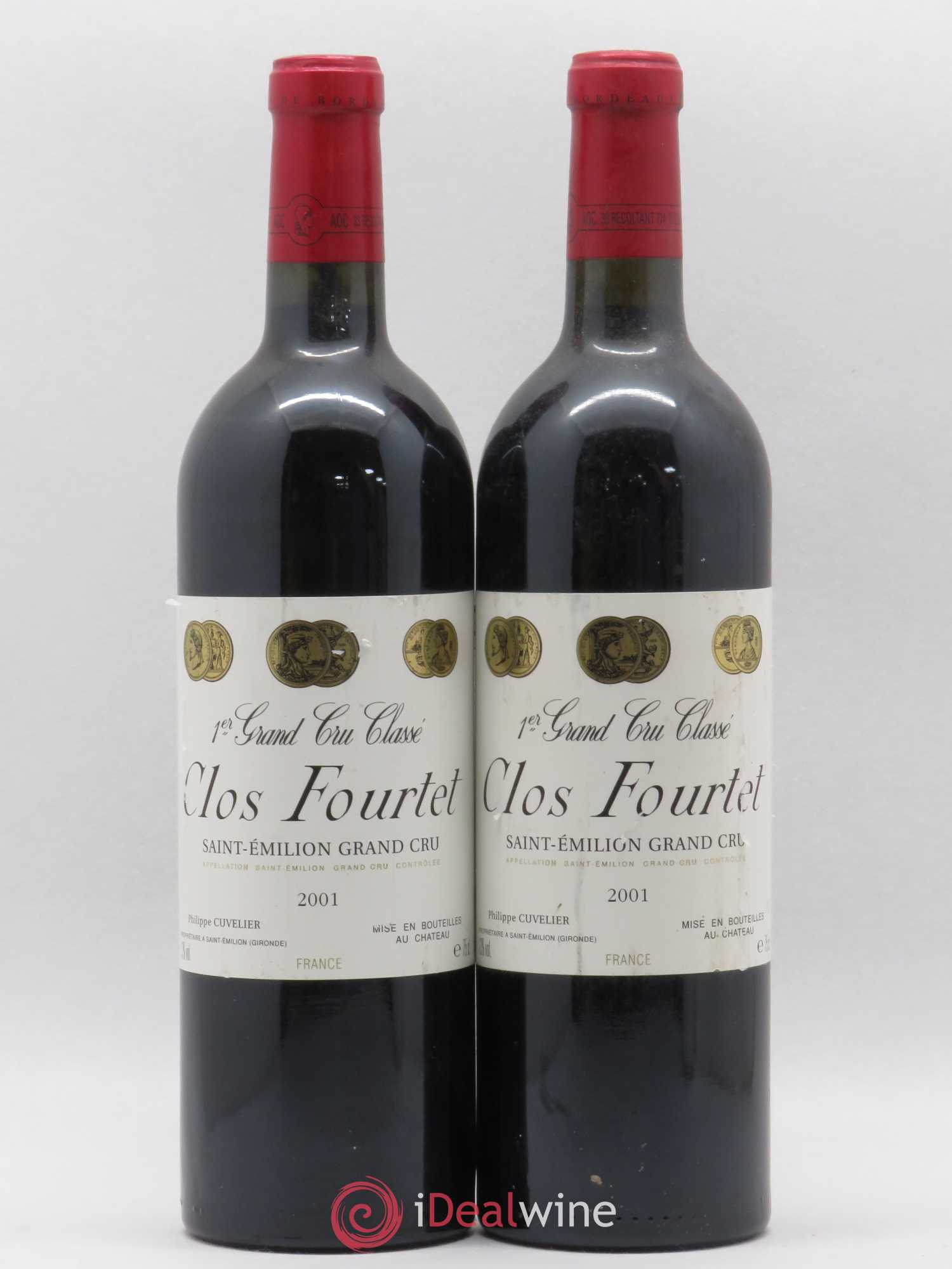 Clos Fourtet 1er Grand Cru Classé B 2001 - Lot de 2 bouteilles - 0