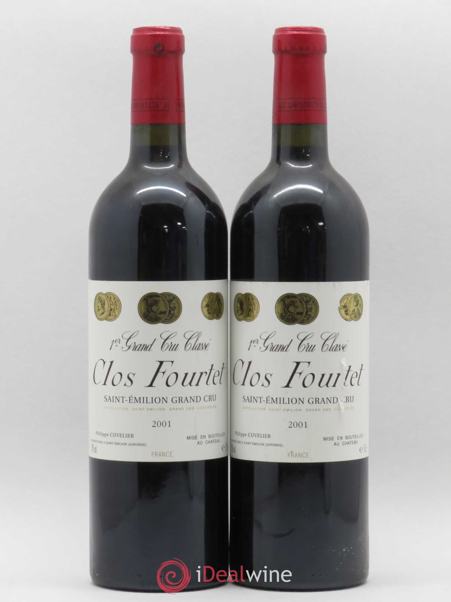 Clos Fourtet 1er Grand Cru Classé B 2001 - Lot de 2 bouteilles - 0