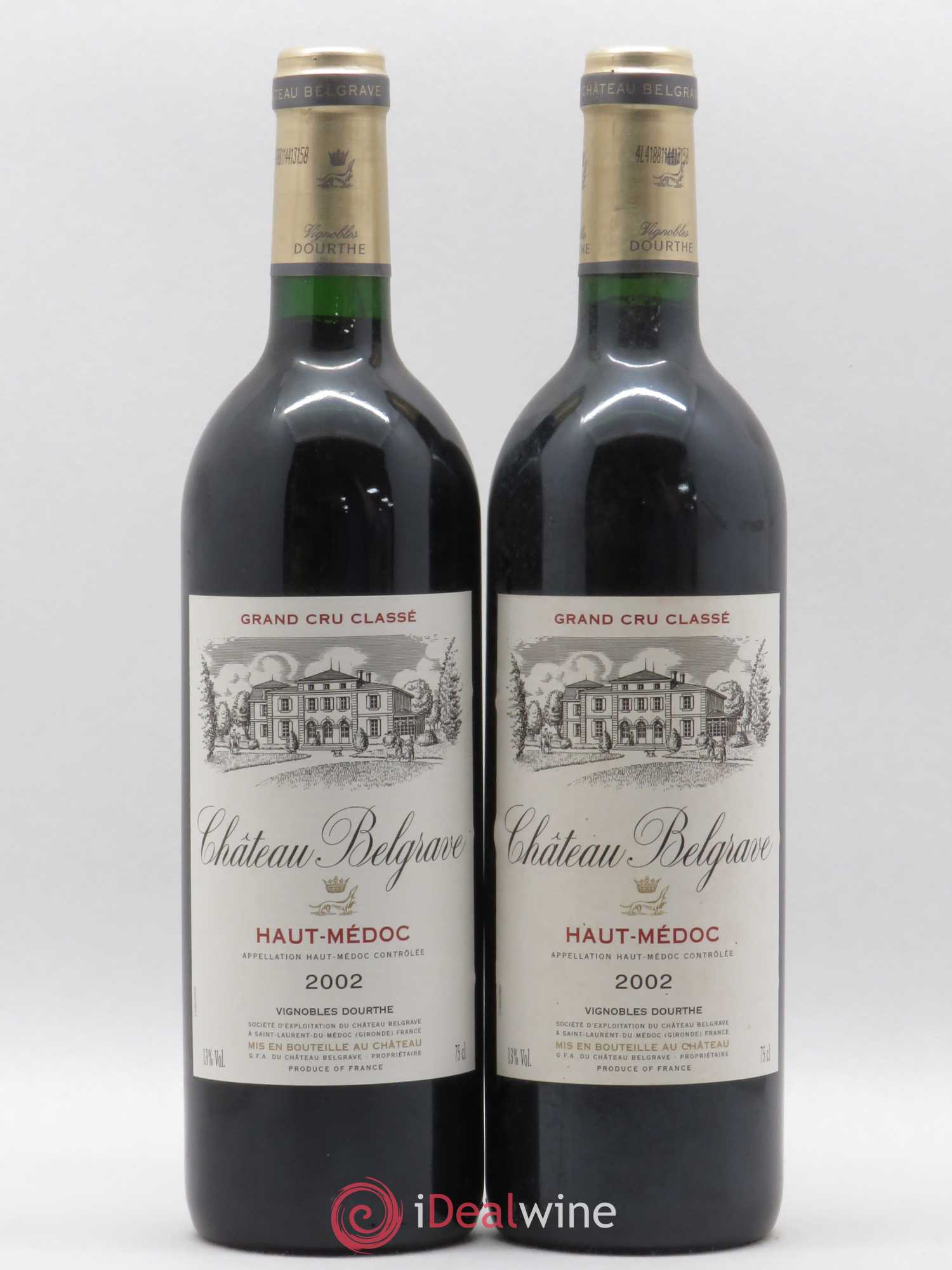 Château Belgrave 5ème Grand Cru Classé 2002 - Lot de 2 bouteilles - 0