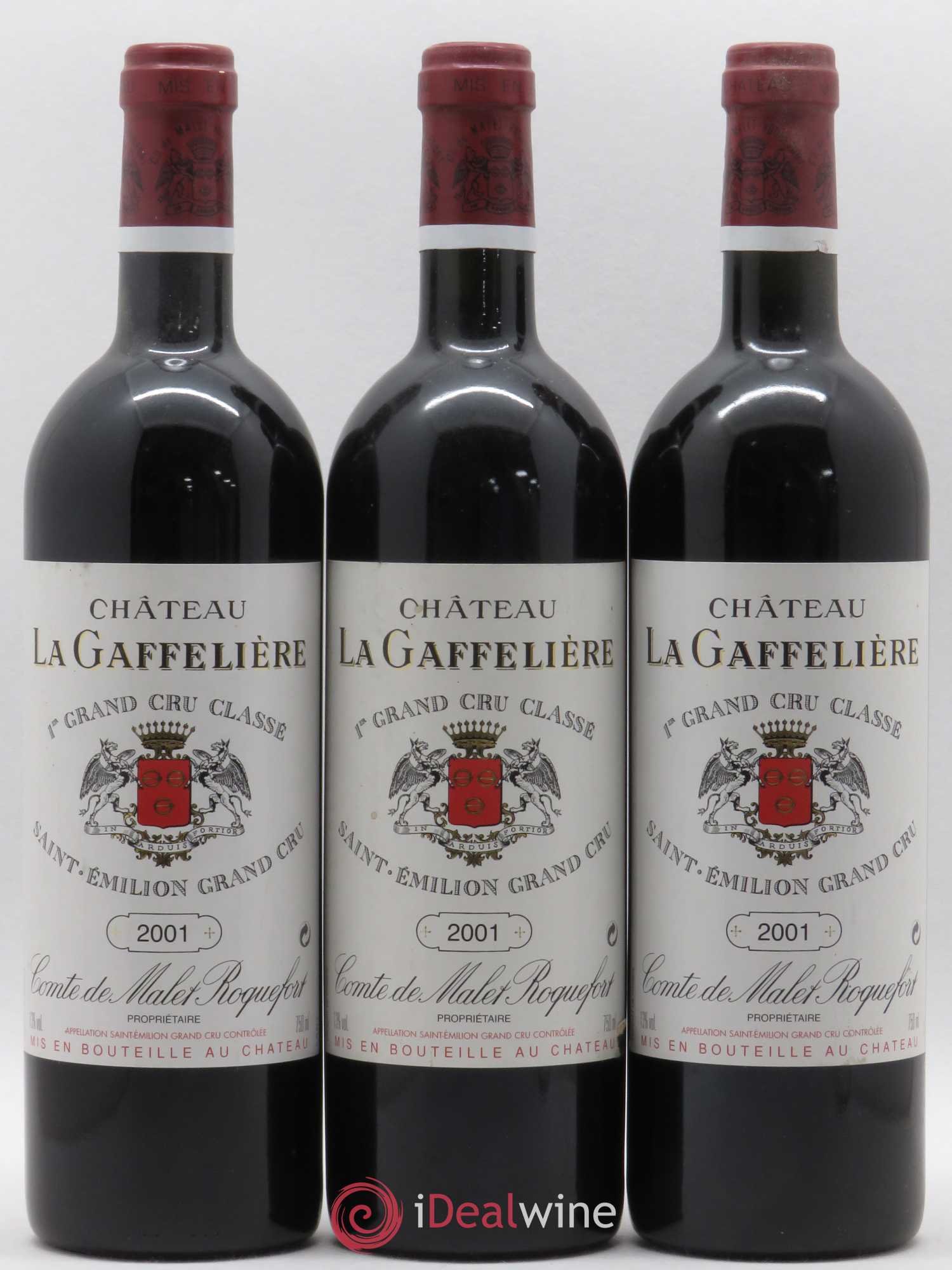 Château la Gaffelière 1er Grand Cru Classé B 2001 - Lot de 3 bouteilles - 0