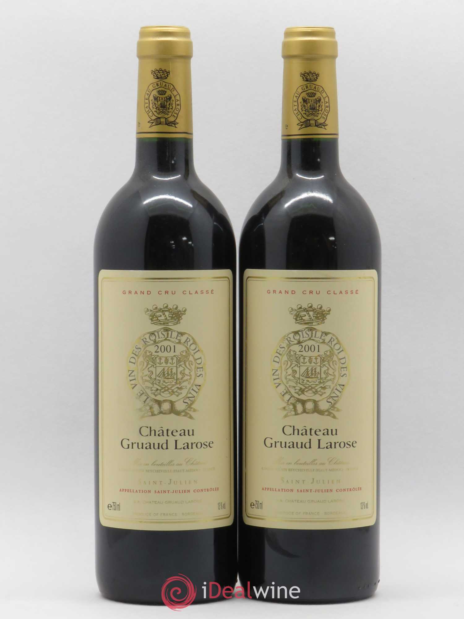 Château Gruaud Larose 2ème Grand Cru Classé 2001 - Lot de 2 bouteilles - 0