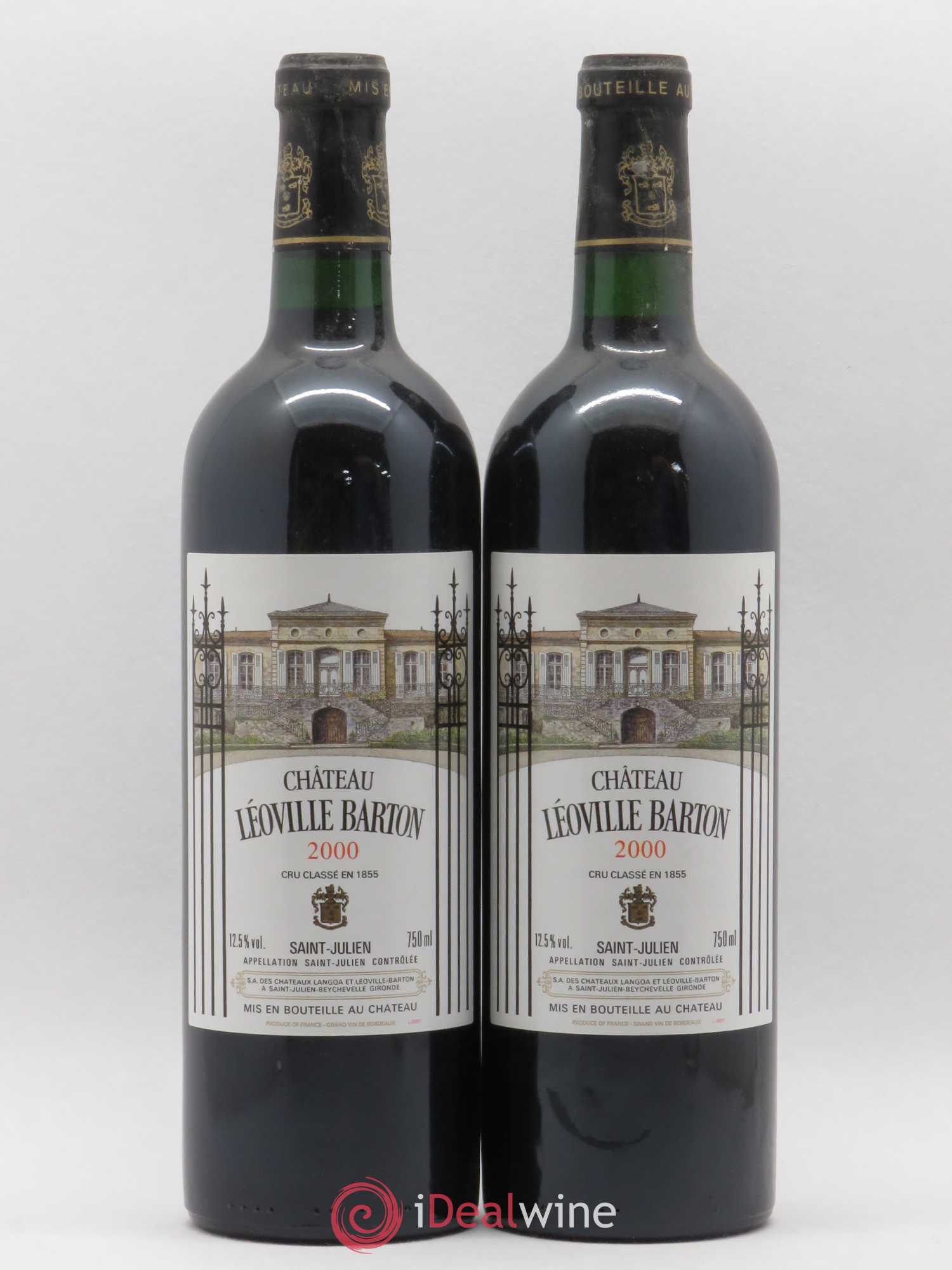 Château Léoville Barton 2ème Grand Cru Classé 2000 - Lot de 2 bouteilles - 0