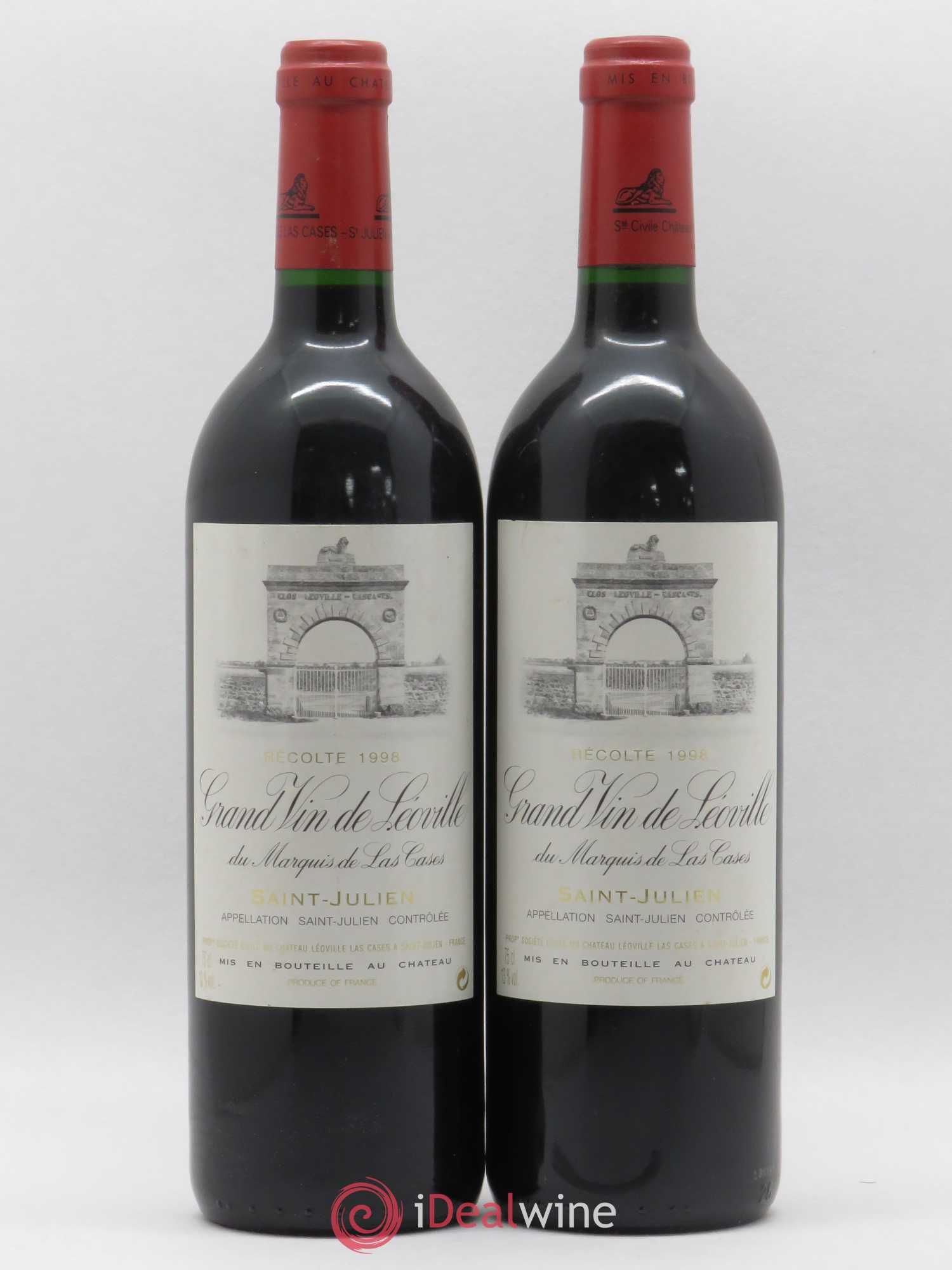 Château Léoville Las Cases 2ème Grand Cru Classé 1998 - Lot de 2 bouteilles - 0