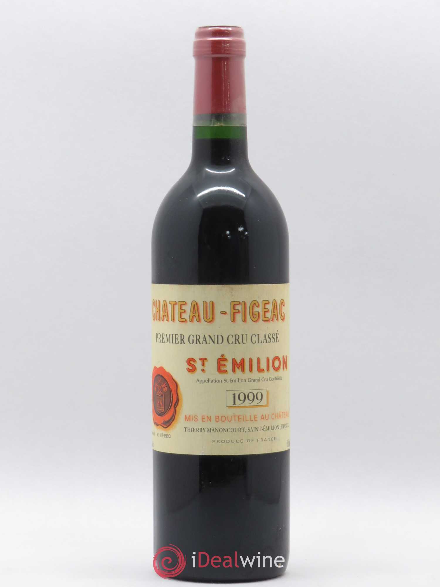 Château Figeac 1er Grand Cru Classé A 1999 - Lot de 1 bouteille - 0
