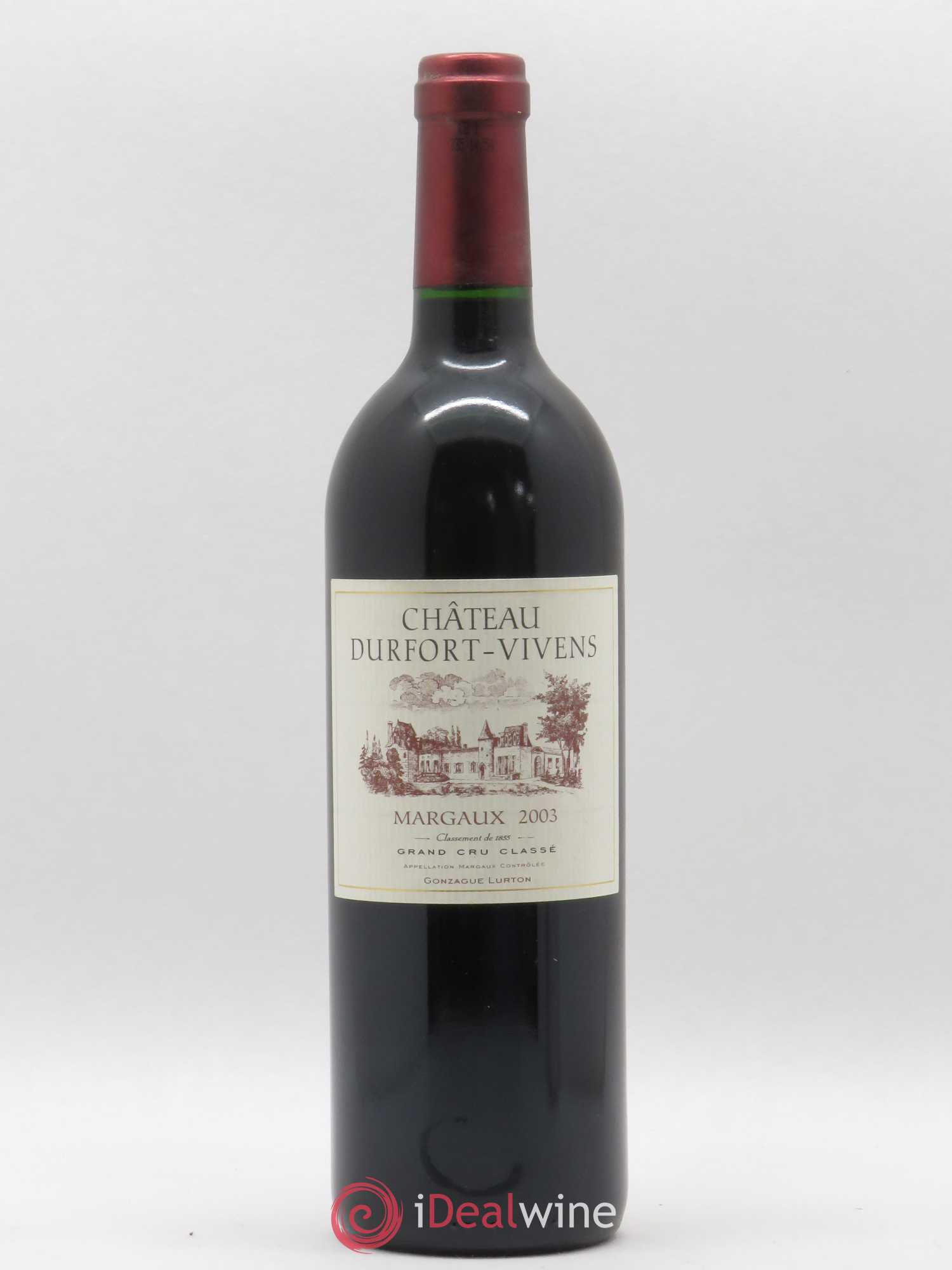 Château Durfort Vivens 2ème Grand Cru Classé 2003 - Lot de 1 bouteille - 0