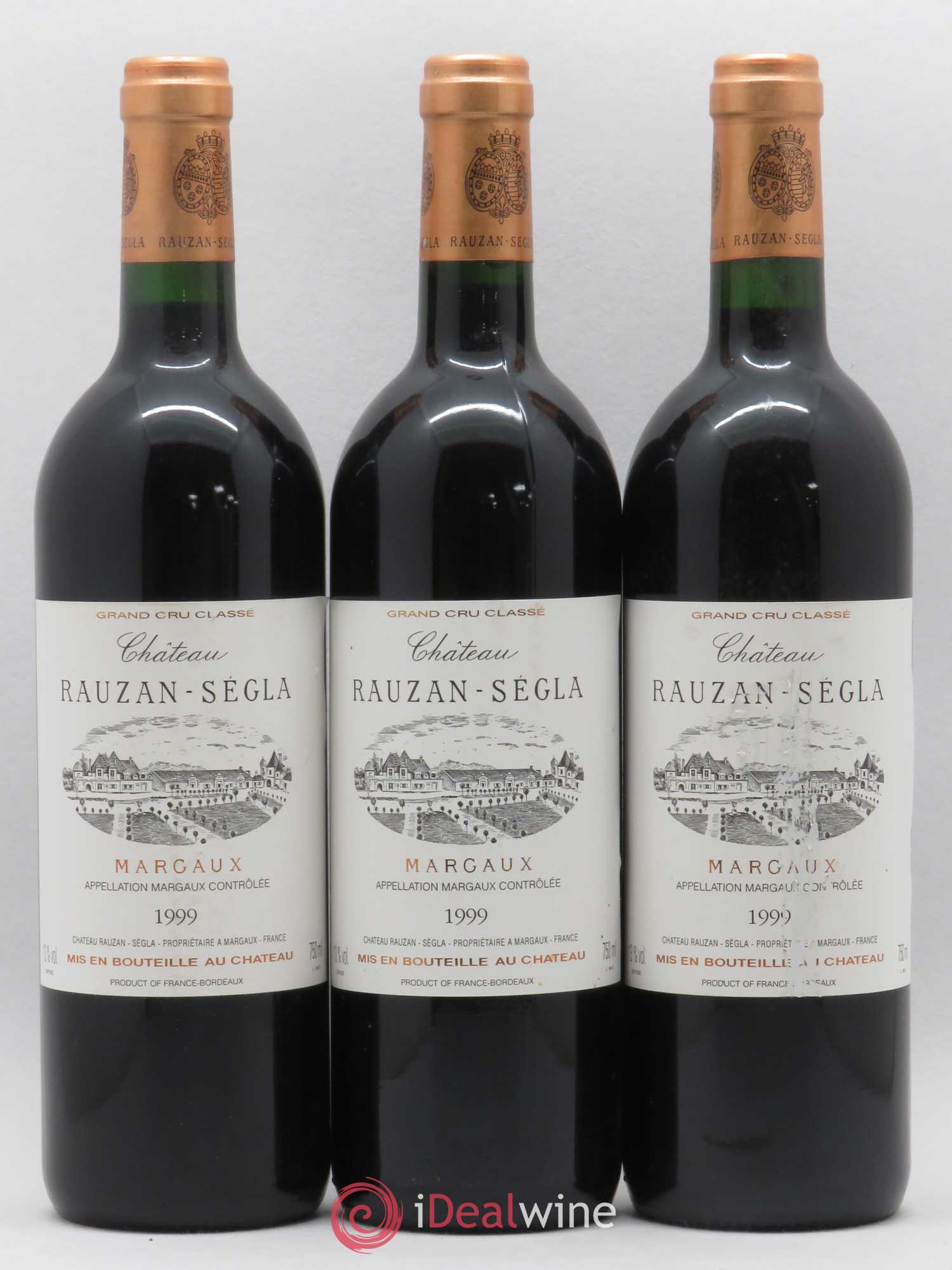Château Rauzan Ségla Grand Cru Classé 1999 - Lot de 3 bouteilles - 0