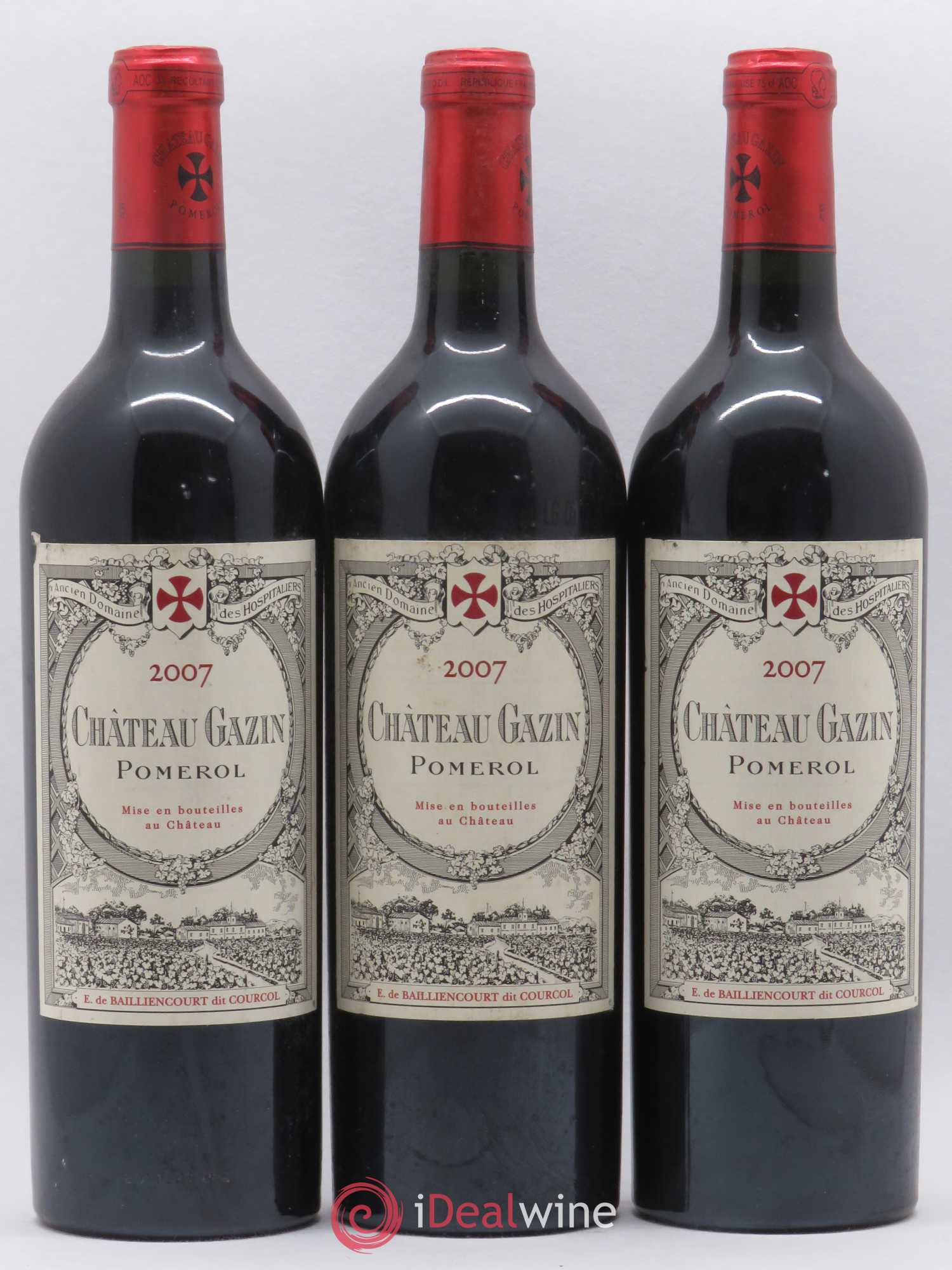 Château Gazin 2007 - Lot de 3 bouteilles - 0