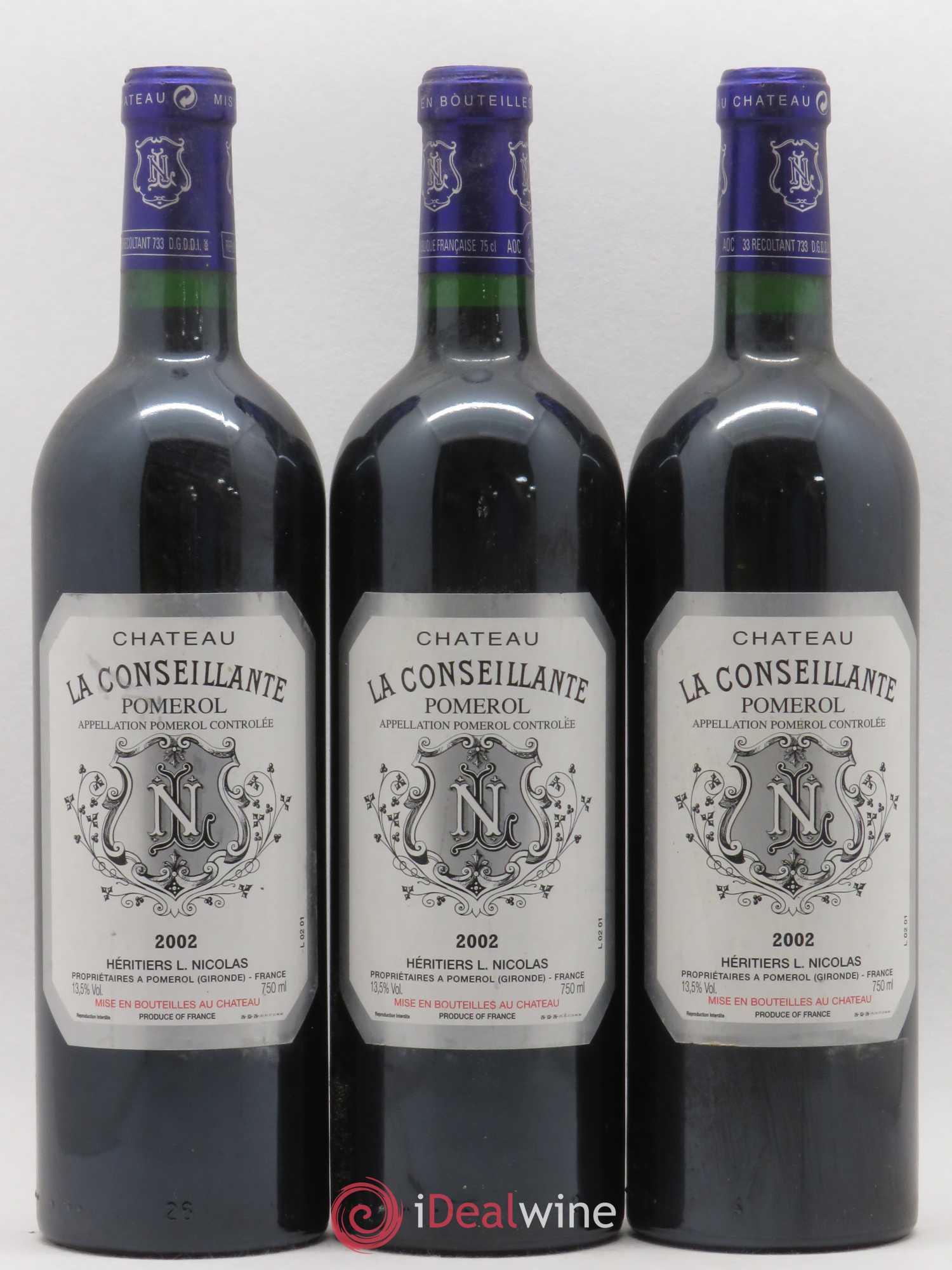 Château la Conseillante 2002 - Lot de 3 bouteilles - 0