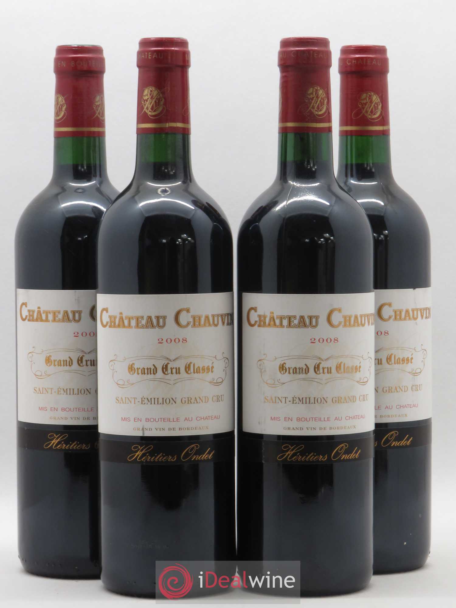 Château Chauvin Grand Cru Classé 2008 - Lot de 4 bouteilles - 0
