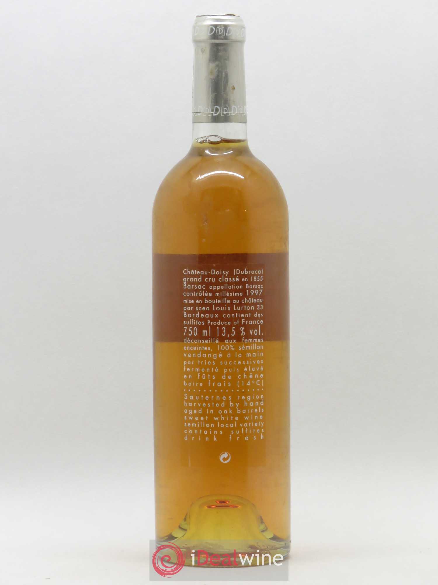 Château Doisy Dubroca 2ème Grand Cru Classé 1997 - Lotto di 1 bottiglia - 1