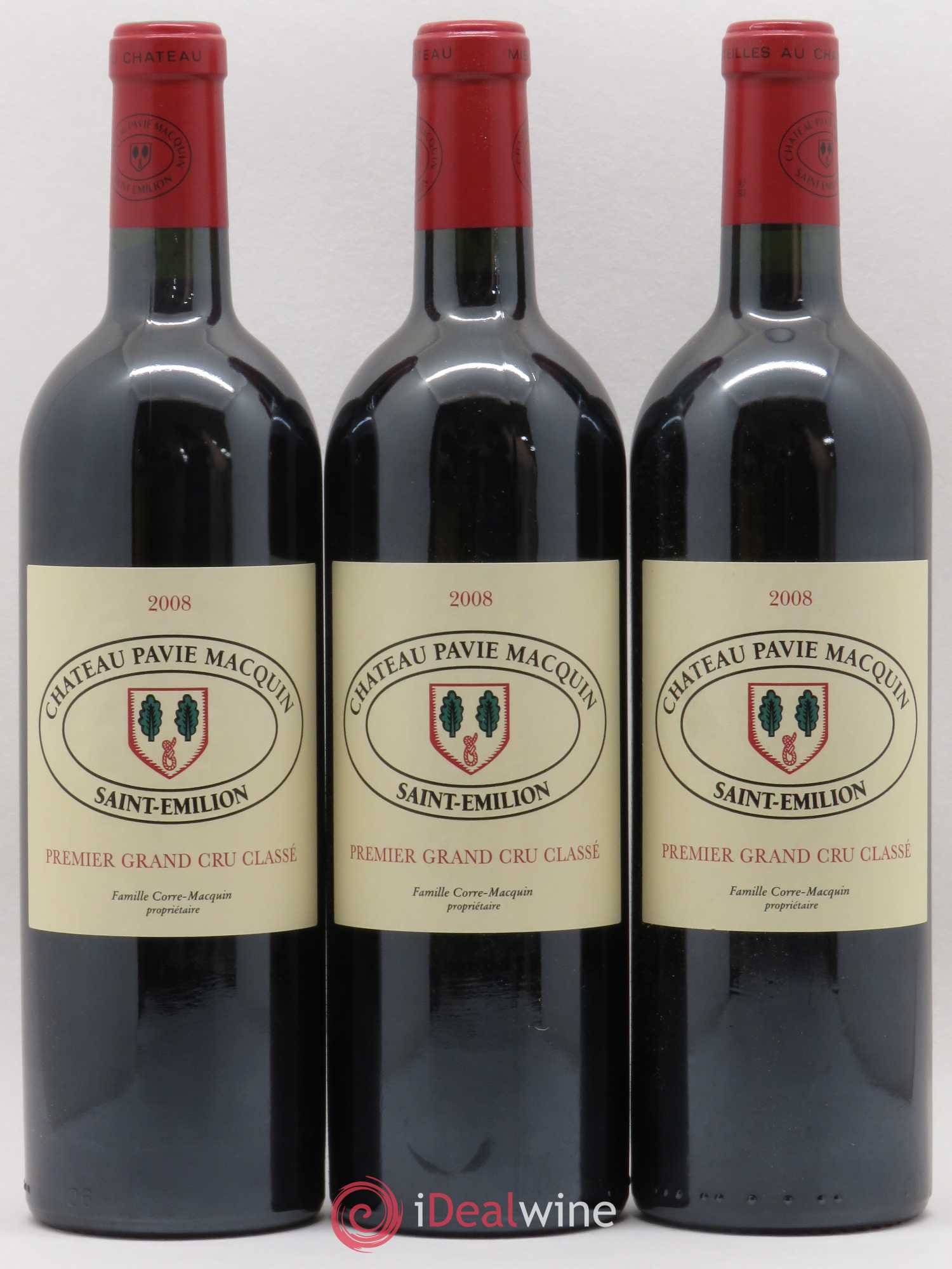 Château Pavie Macquin 1er Grand Cru Classé B 2008 - Lot de 3 bouteilles - 0