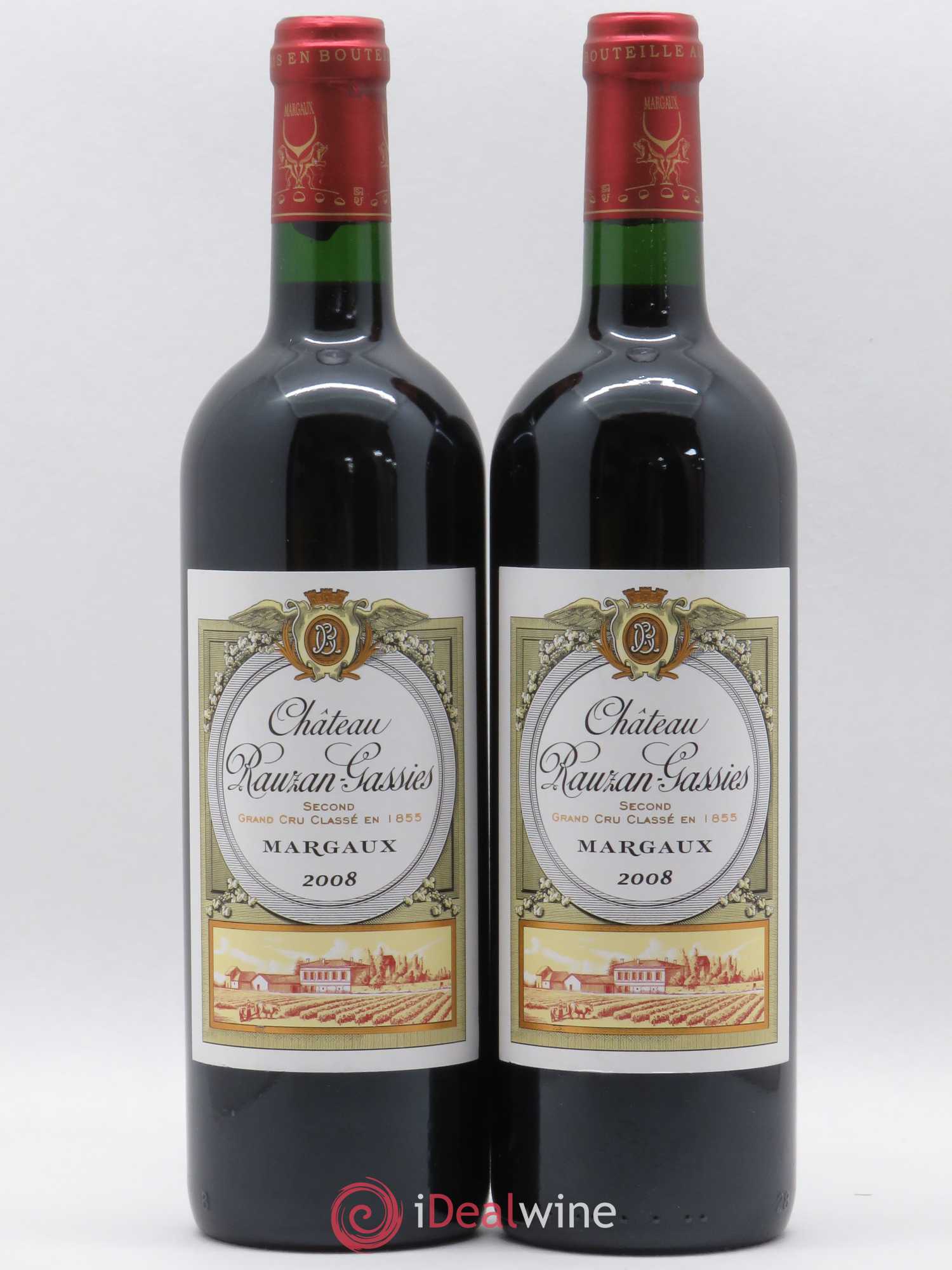 Château Rauzan-Gassies 2ème Grand Cru Classé 2008 - Lot de 2 bouteilles - 0