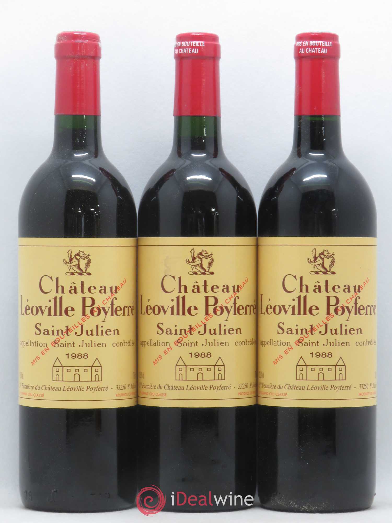 Château Léoville Poyferré 2ème Grand Cru Classé 1988 - Lot de 12 bouteilles - 1