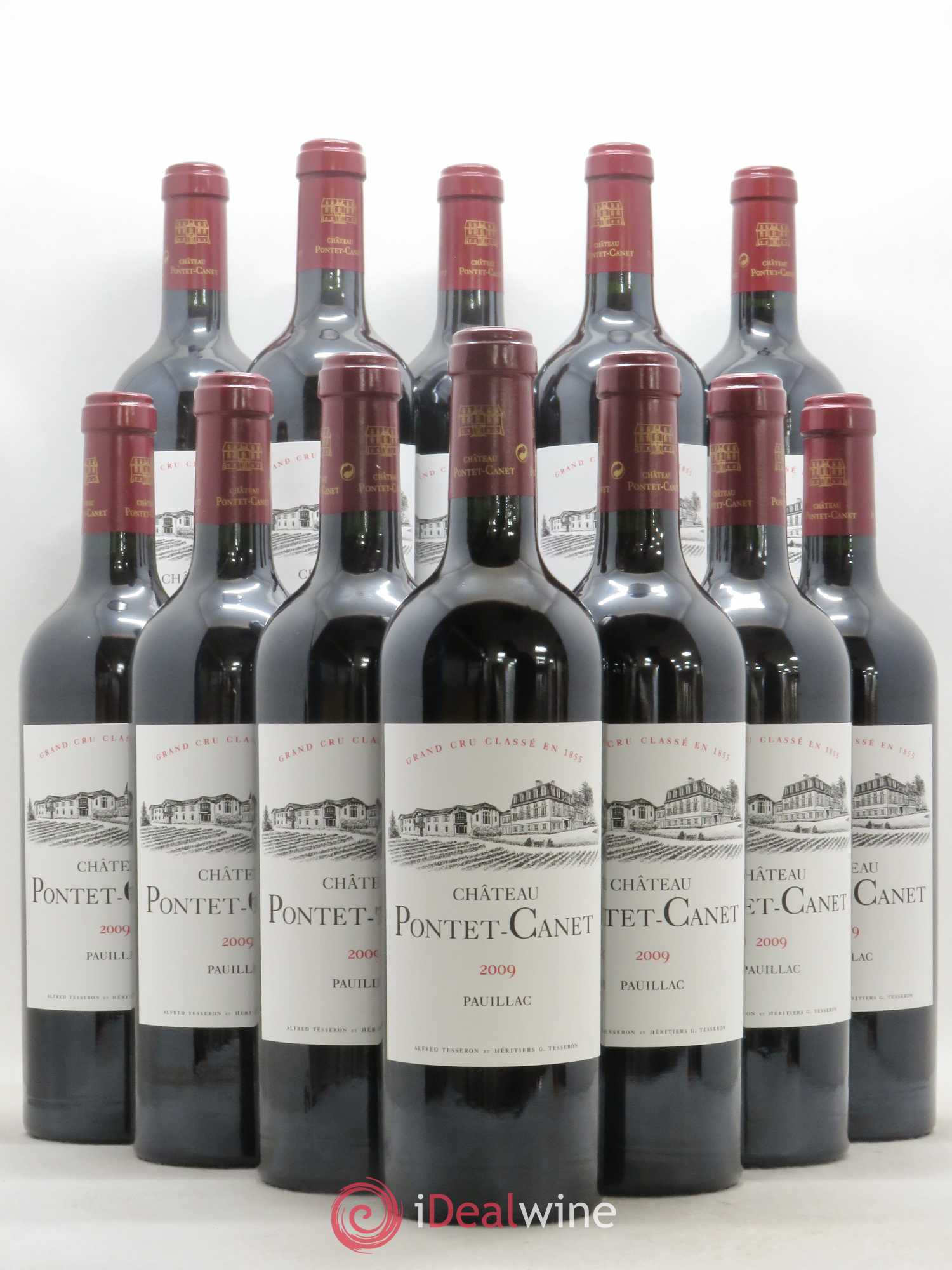Château Pontet Canet 5ème Grand Cru Classé 2009 - Lot de 12 bouteilles - 0