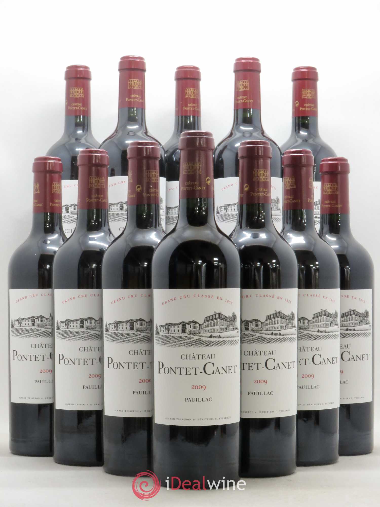 Château Pontet Canet 5ème Grand Cru Classé 2009 - Lot de 12 bouteilles - 0