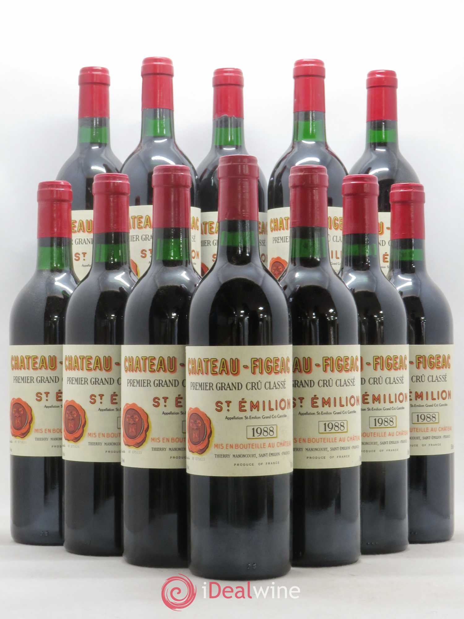 Château Figeac 1er Grand Cru Classé A 1988 - Lot de 12 bouteilles - 0