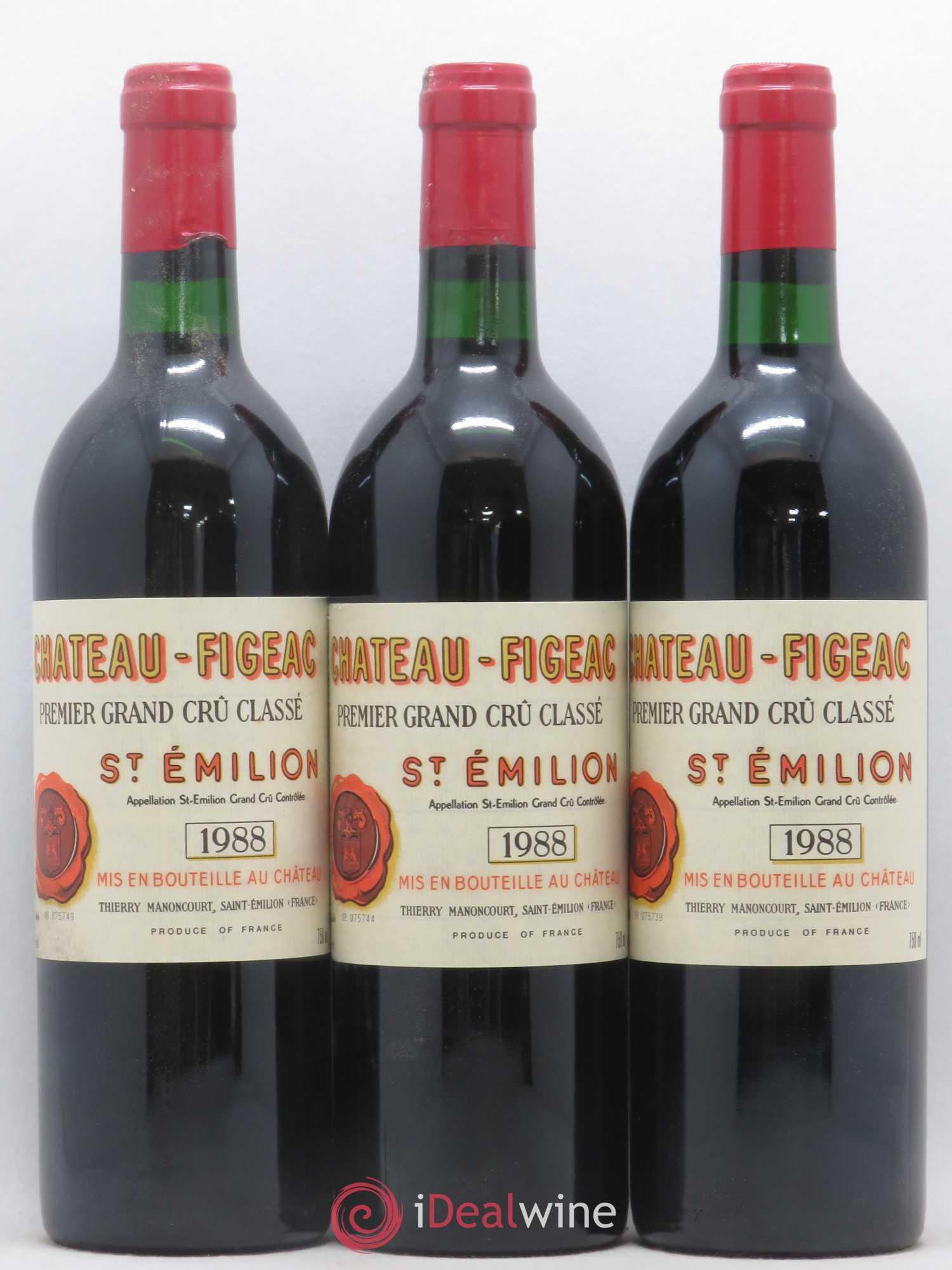 Château Figeac 1er Grand Cru Classé A 1988 - Lot de 12 bouteilles - 2