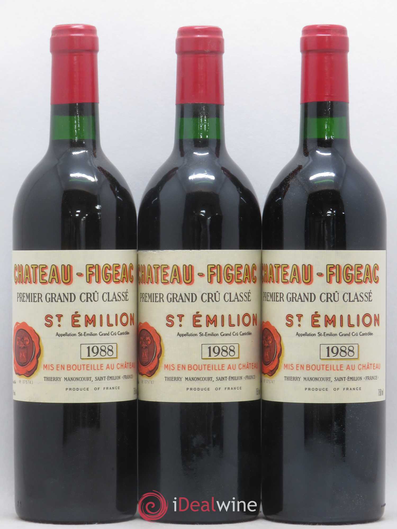 Château Figeac 1er Grand Cru Classé A 1988 - Lot de 12 bouteilles - 3