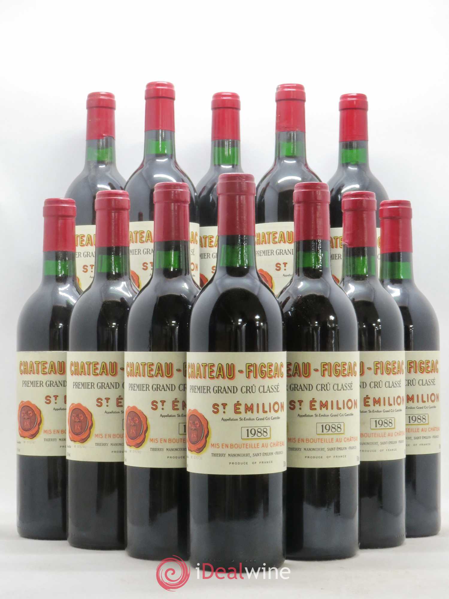 Château Figeac 1er Grand Cru Classé A 1988 - Lot de 12 bouteilles - 0