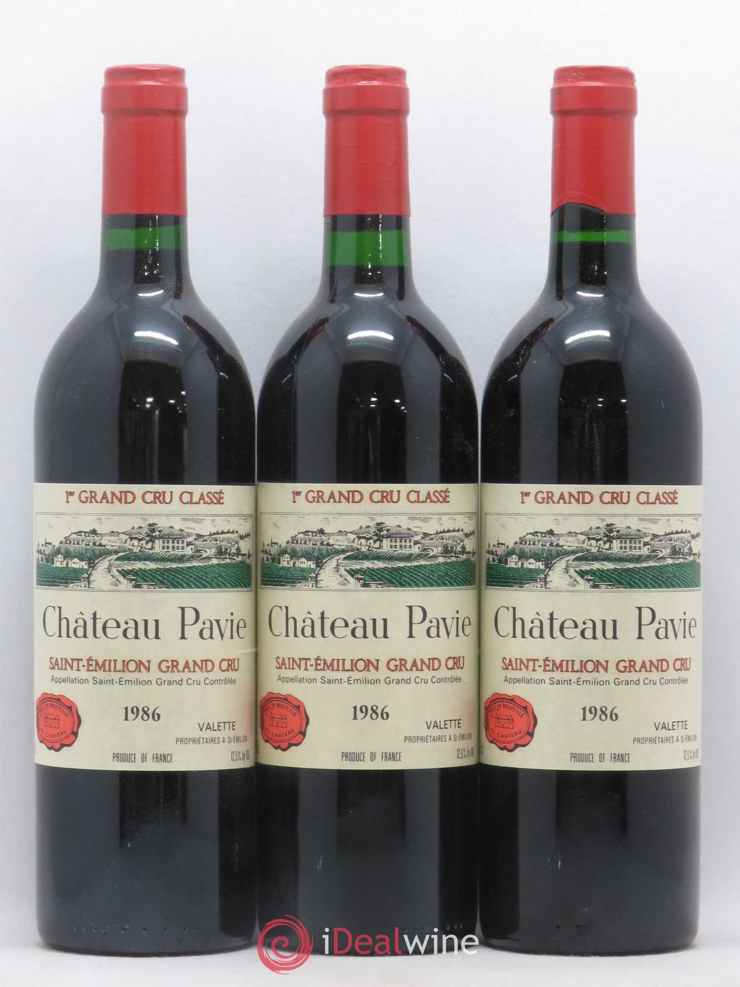 Château Pavie 1er Grand Cru Classé A 1986 - Lot de 12 bouteilles - 1