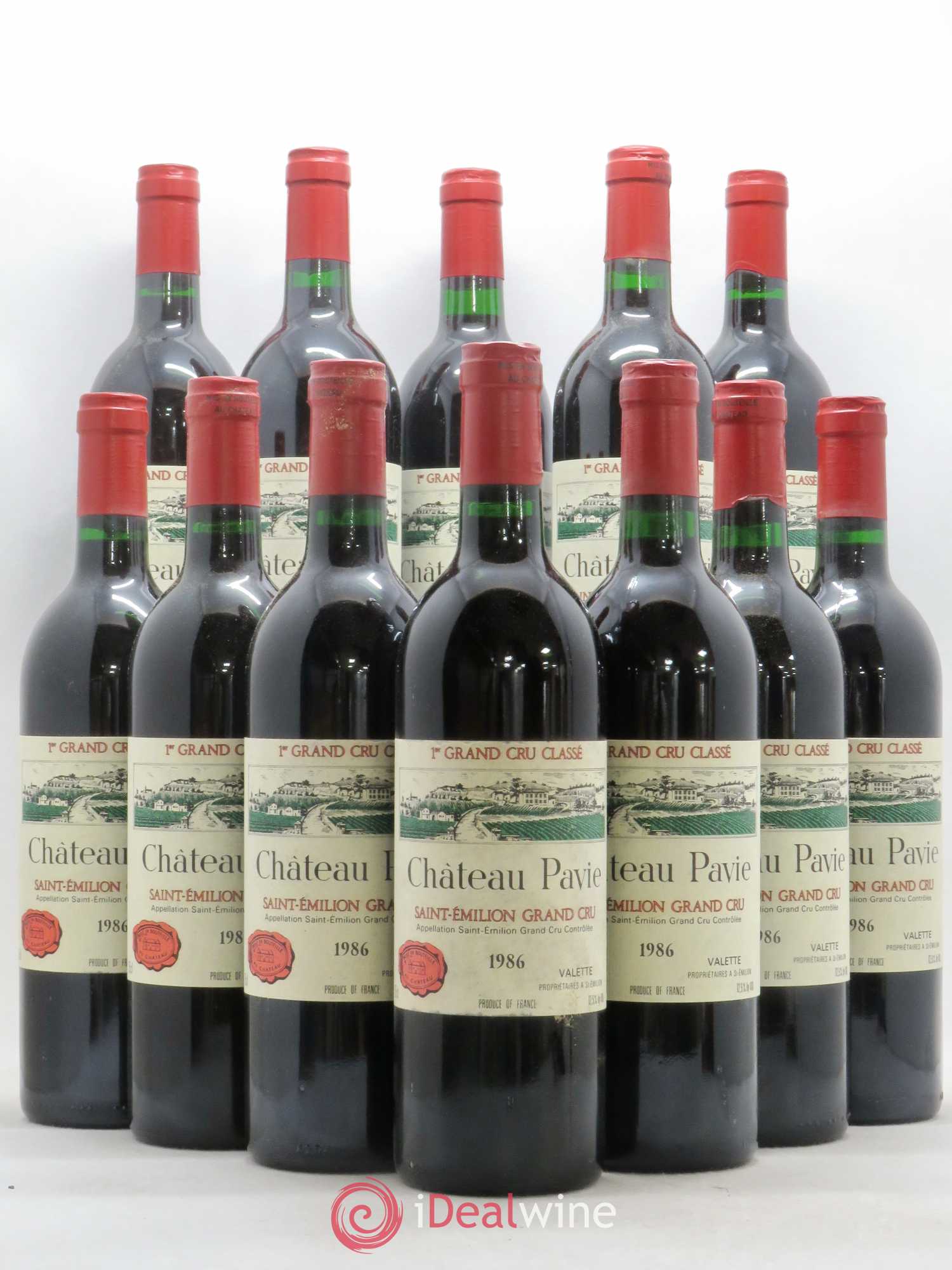 Château Pavie 1er Grand Cru Classé A 1986 - Lot de 12 bouteilles - 0