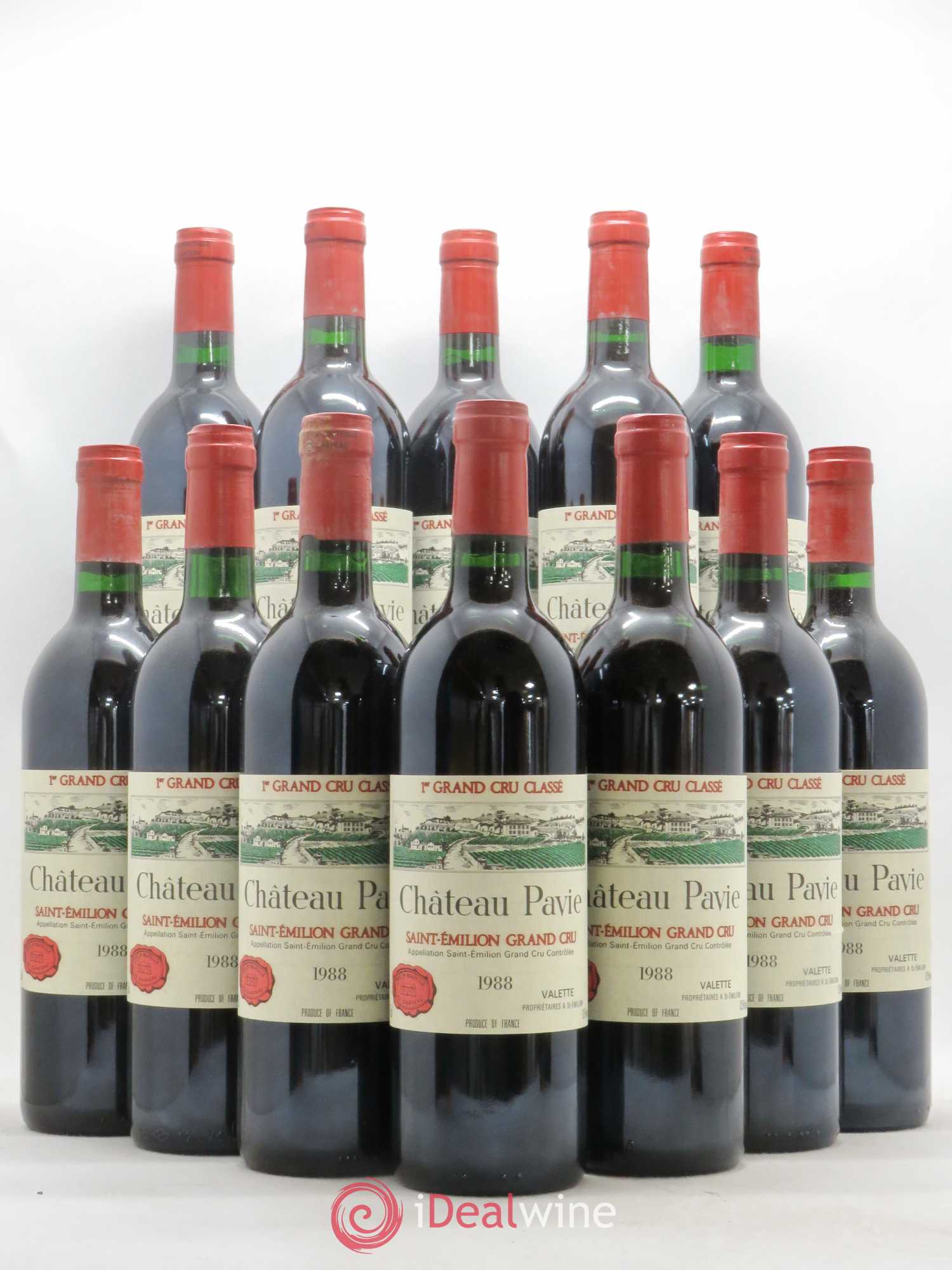 Château Pavie 1er Grand Cru Classé A 1988 - Lot de 12 bouteilles - 0