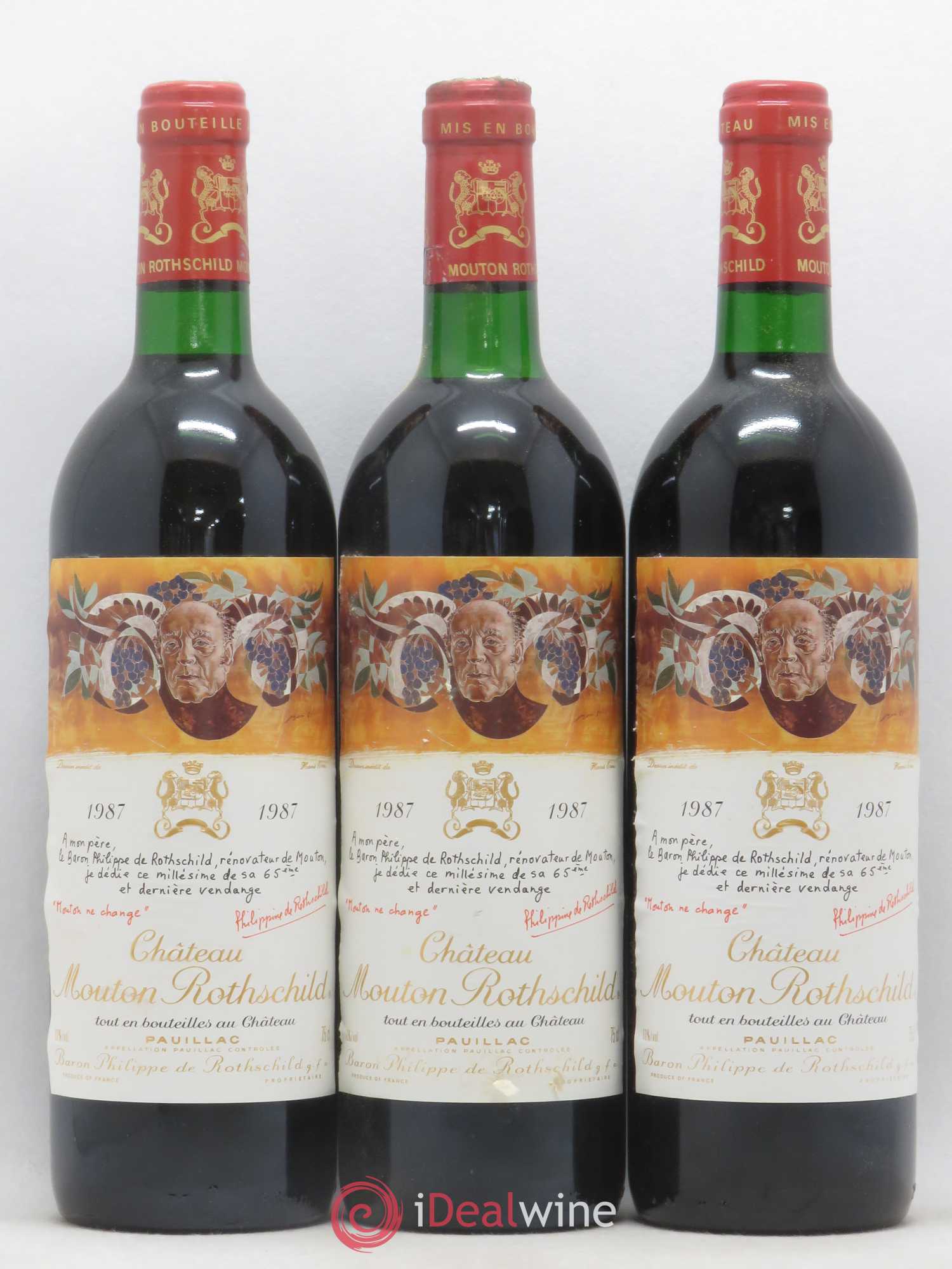 Château Mouton Rothschild 1er Grand Cru Classé 1987 - Lot de 12 bouteilles - 2