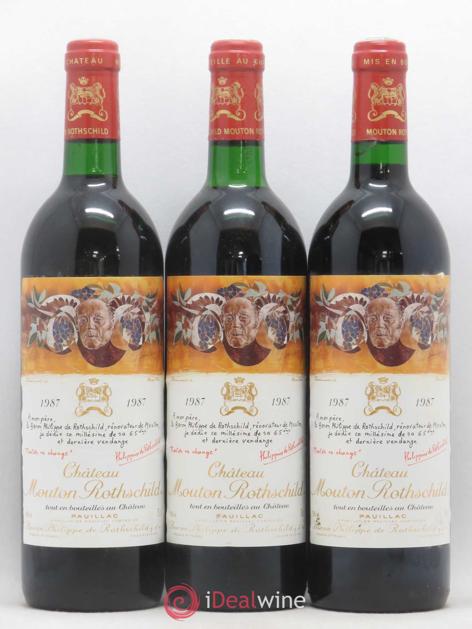 Château Mouton Rothschild 1er Grand Cru Classé 1987 - Lot de 12 bouteilles - 3