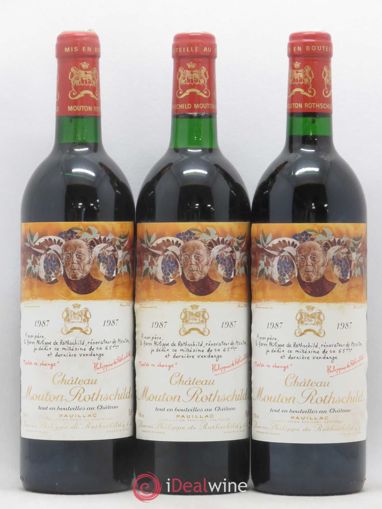 Château Mouton Rothschild 1er Grand Cru Classé 1987 - Lot de 12 bouteilles - 4