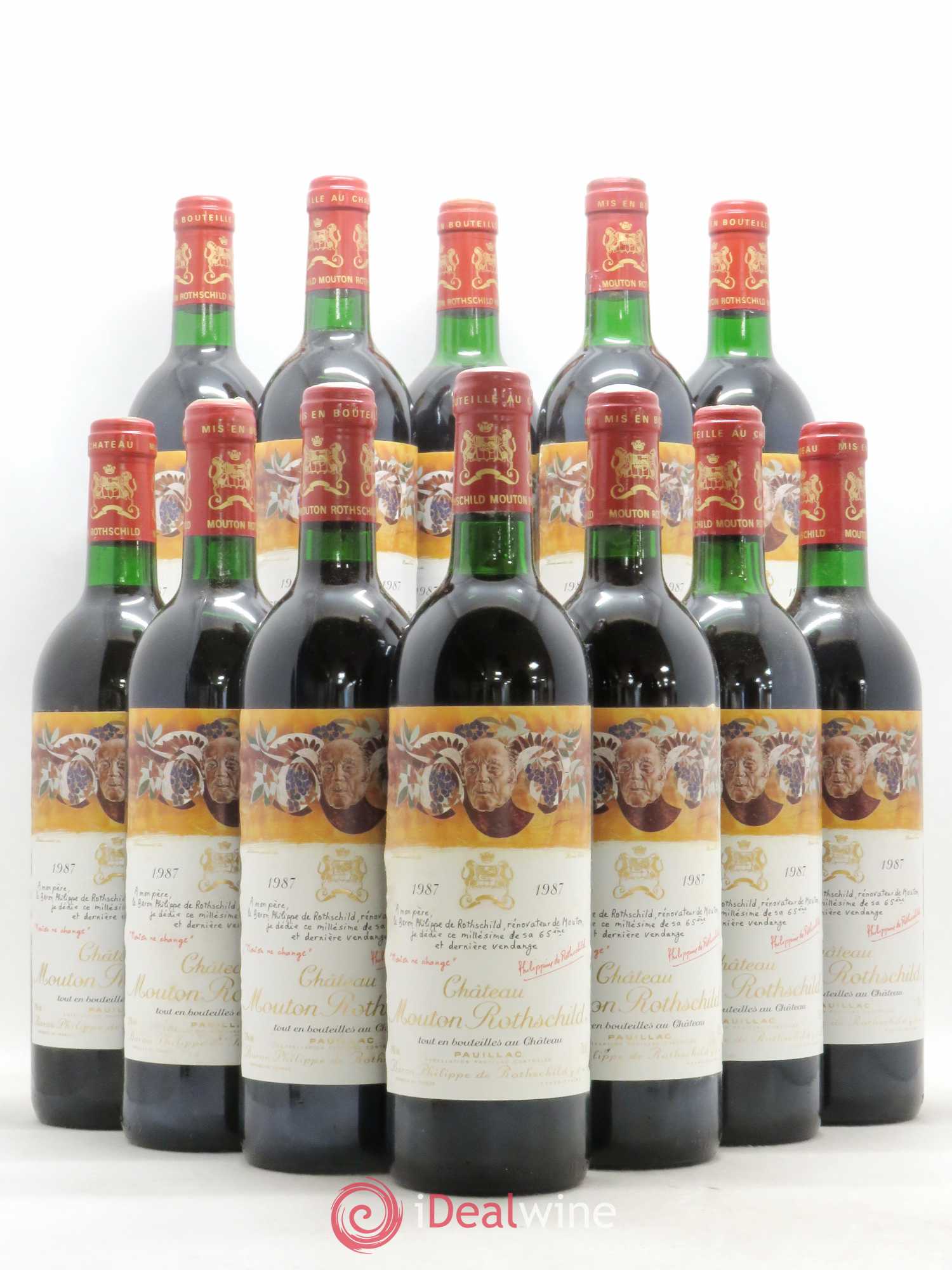 Château Mouton Rothschild 1er Grand Cru Classé 1987 - Lot de 12 bouteilles - 0