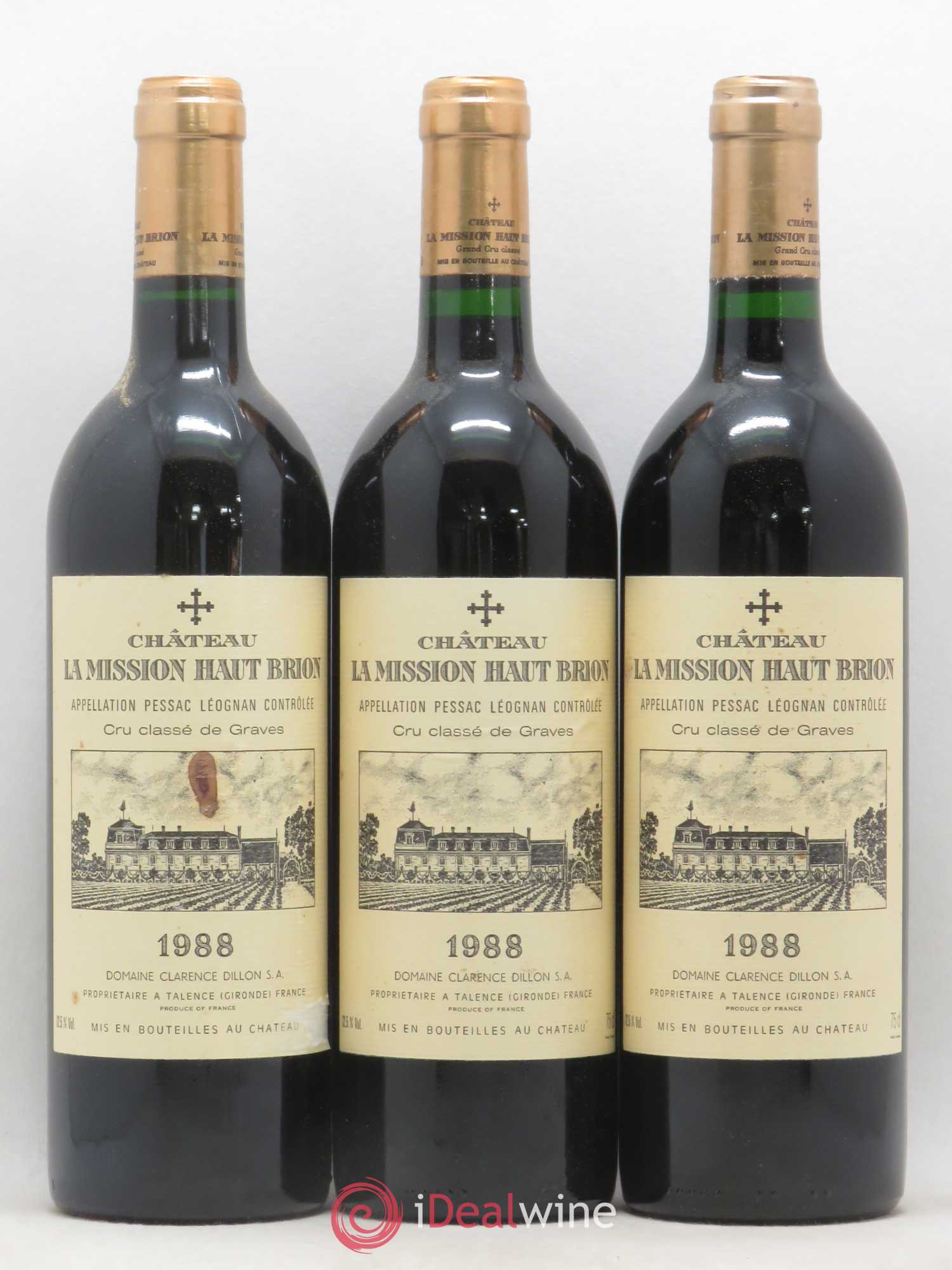 Château la Mission Haut-Brion Cru Classé de Graves 1988 - Lot de 12 bouteilles - 2