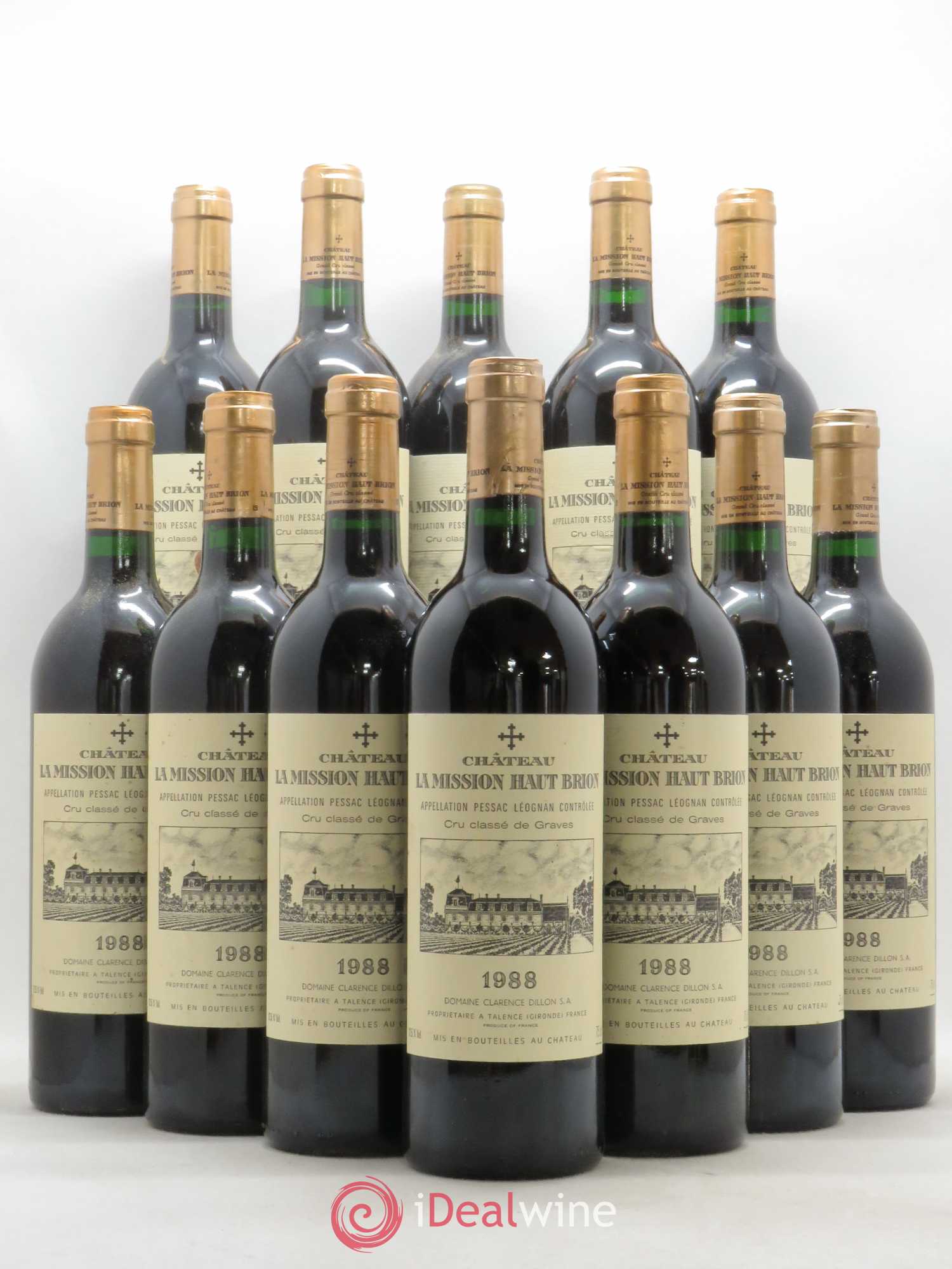Château la Mission Haut-Brion Cru Classé de Graves 1988 - Lot de 12 bouteilles - 0