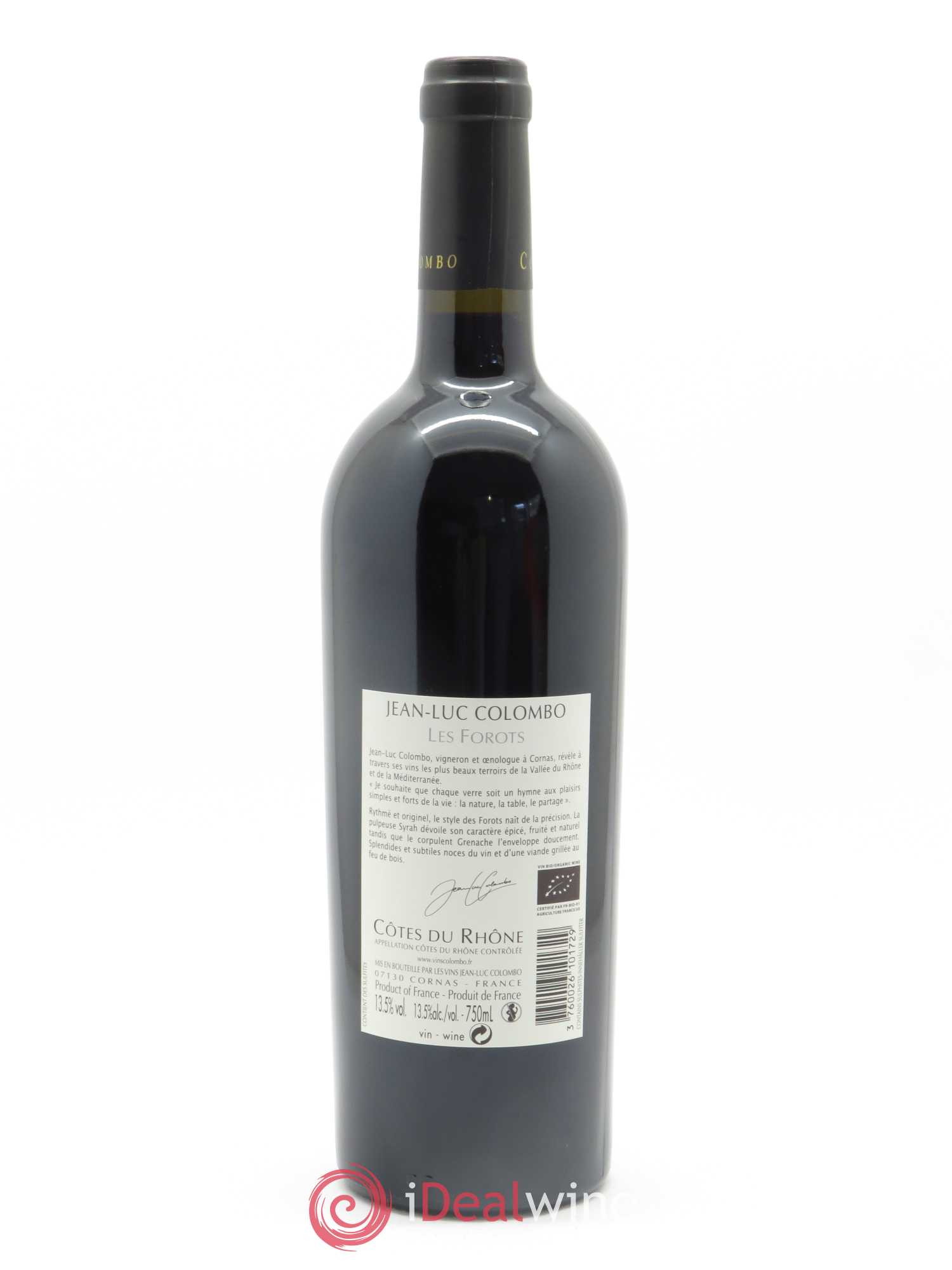 Côtes-du-Rhône Les Forots Jean-Luc Colombo 2017 - Lot of 1 bottle - 1