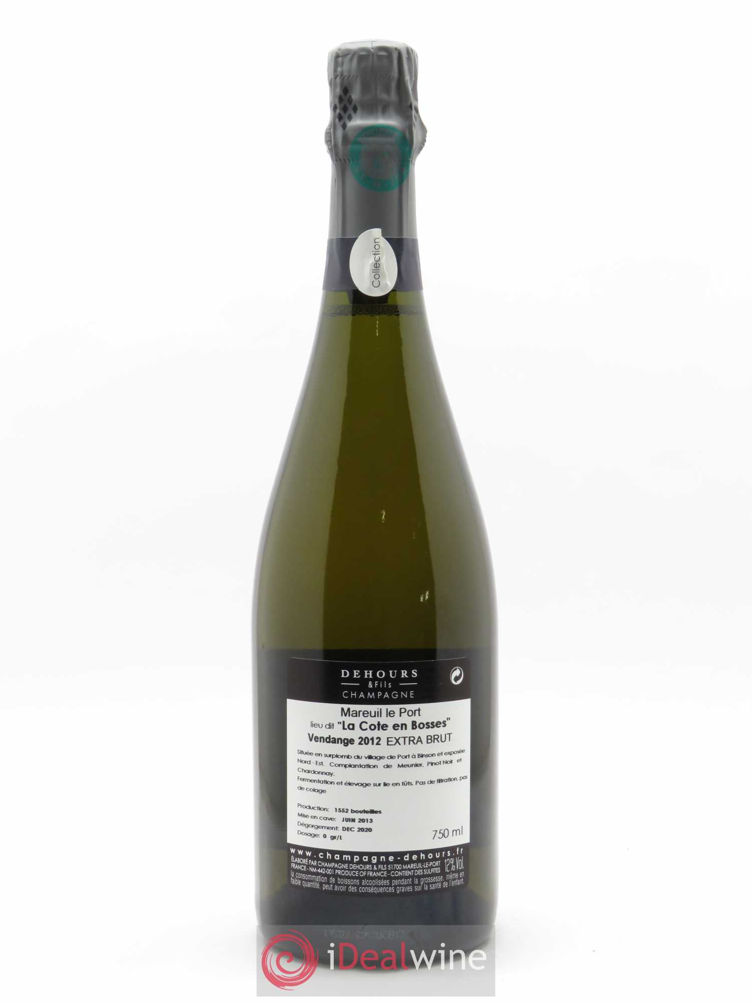 Lieu-Dit La Côte en Bosses Extra-Brut Dehours & Fils 2012 - Lot de 1 bouteille - 1