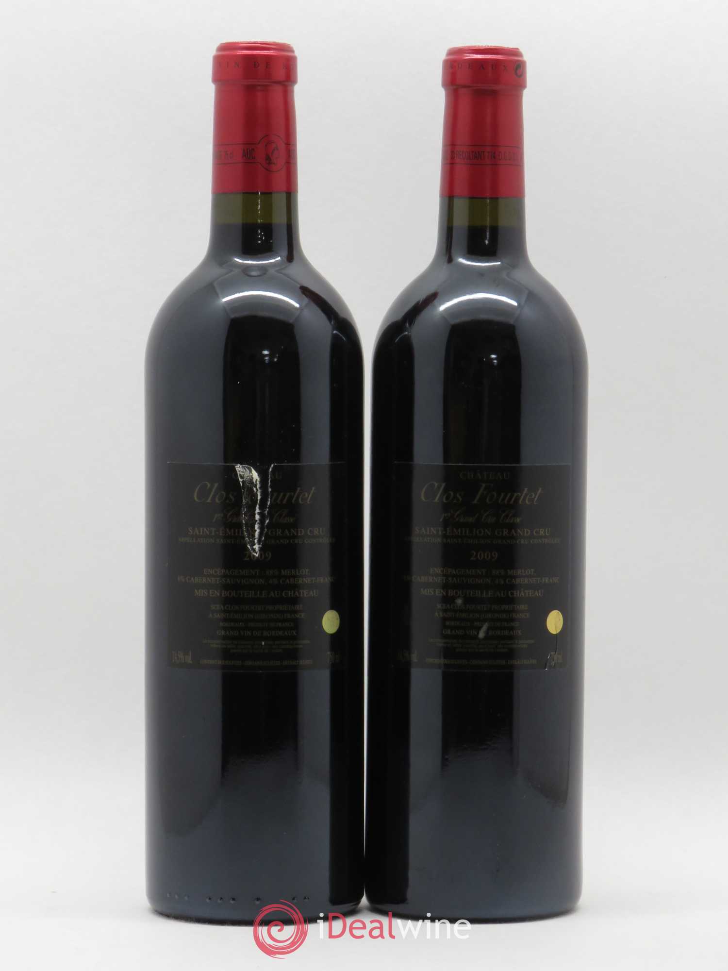 Clos Fourtet 1er Grand Cru Classé B 2009 - Lot de 2 bouteilles - 1