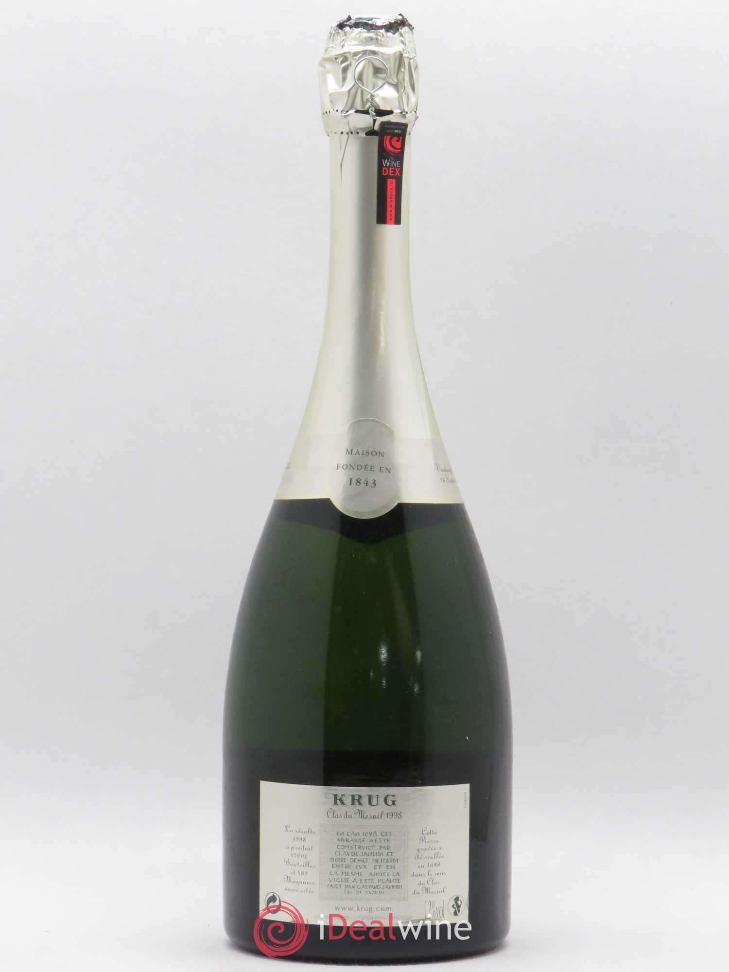 Clos du Mesnil Krug Blanc de blancs 1998 - Lot de 1 bouteille - 1