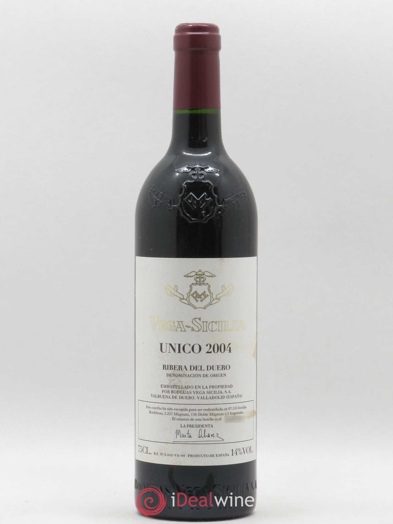 Ribera Del Duero DO Vega Sicilia Unico Famille Alvarez 2004 - Lot de 1 bouteille - 0