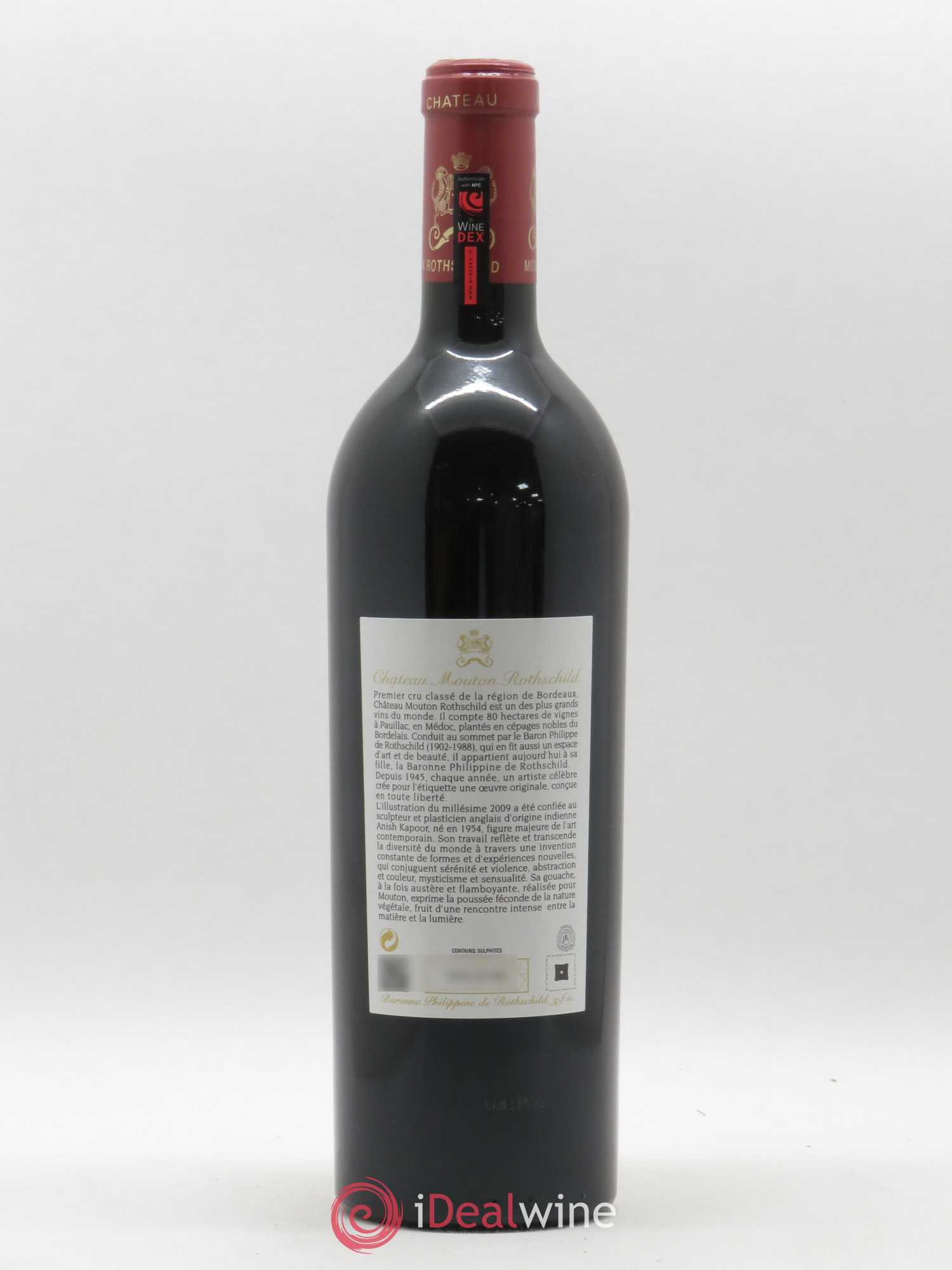Château Mouton Rothschild 1er Grand Cru Classé 2009 - Lot de 1 bouteille - 1