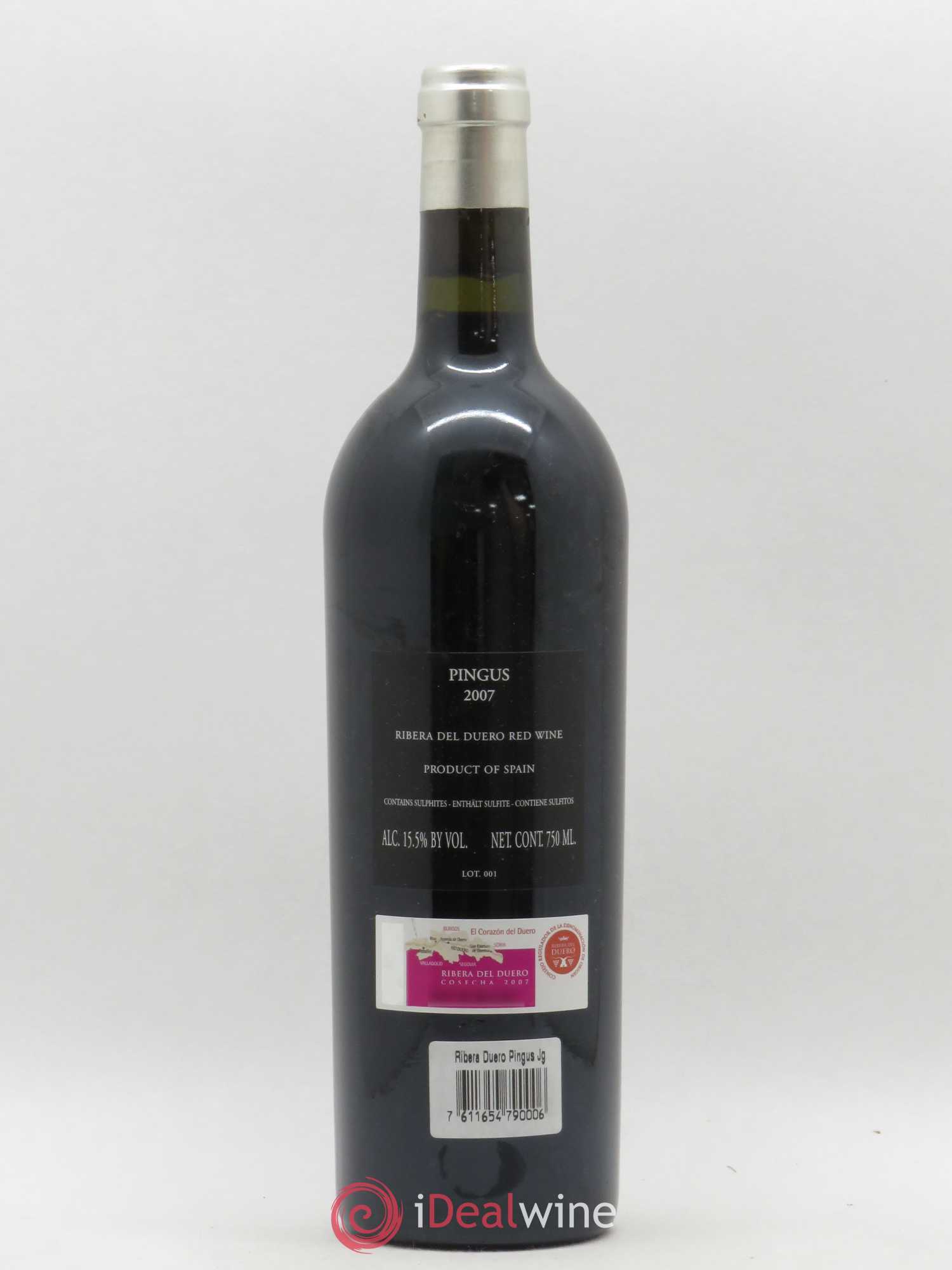 Ribera Del Duero Pingus Dominio de Pingus - Peter Sisseck 2007 - Lot de 1 bouteille - 1