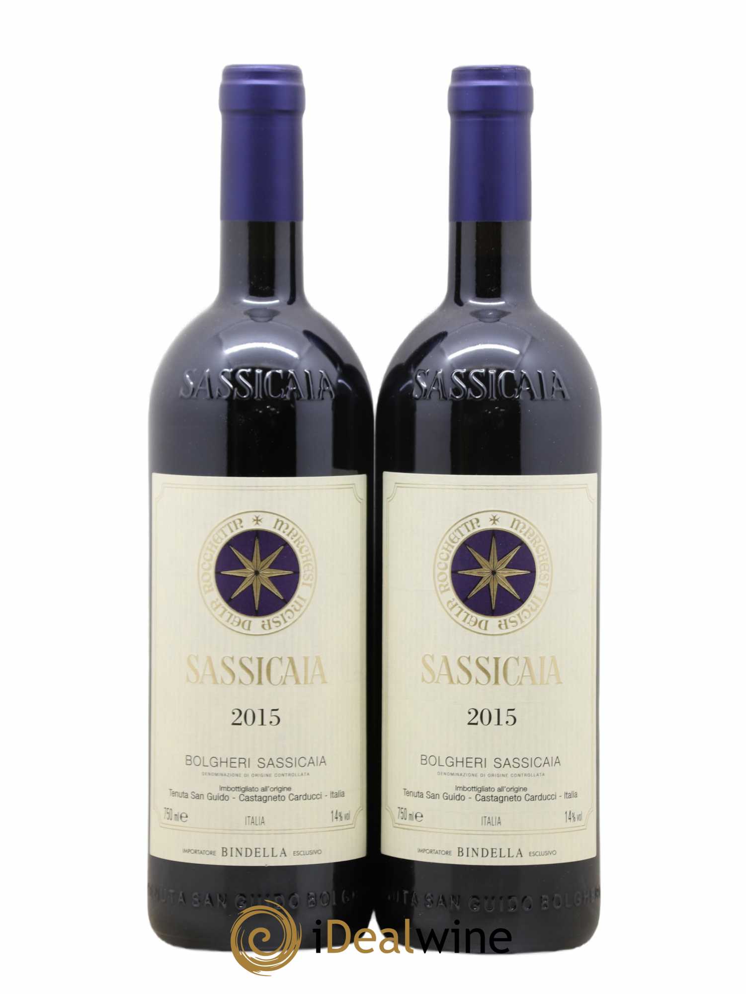 Bolgheri DOC Sassicaia Tenuta San Guido 2015 - Lot de 2 bouteilles - 0