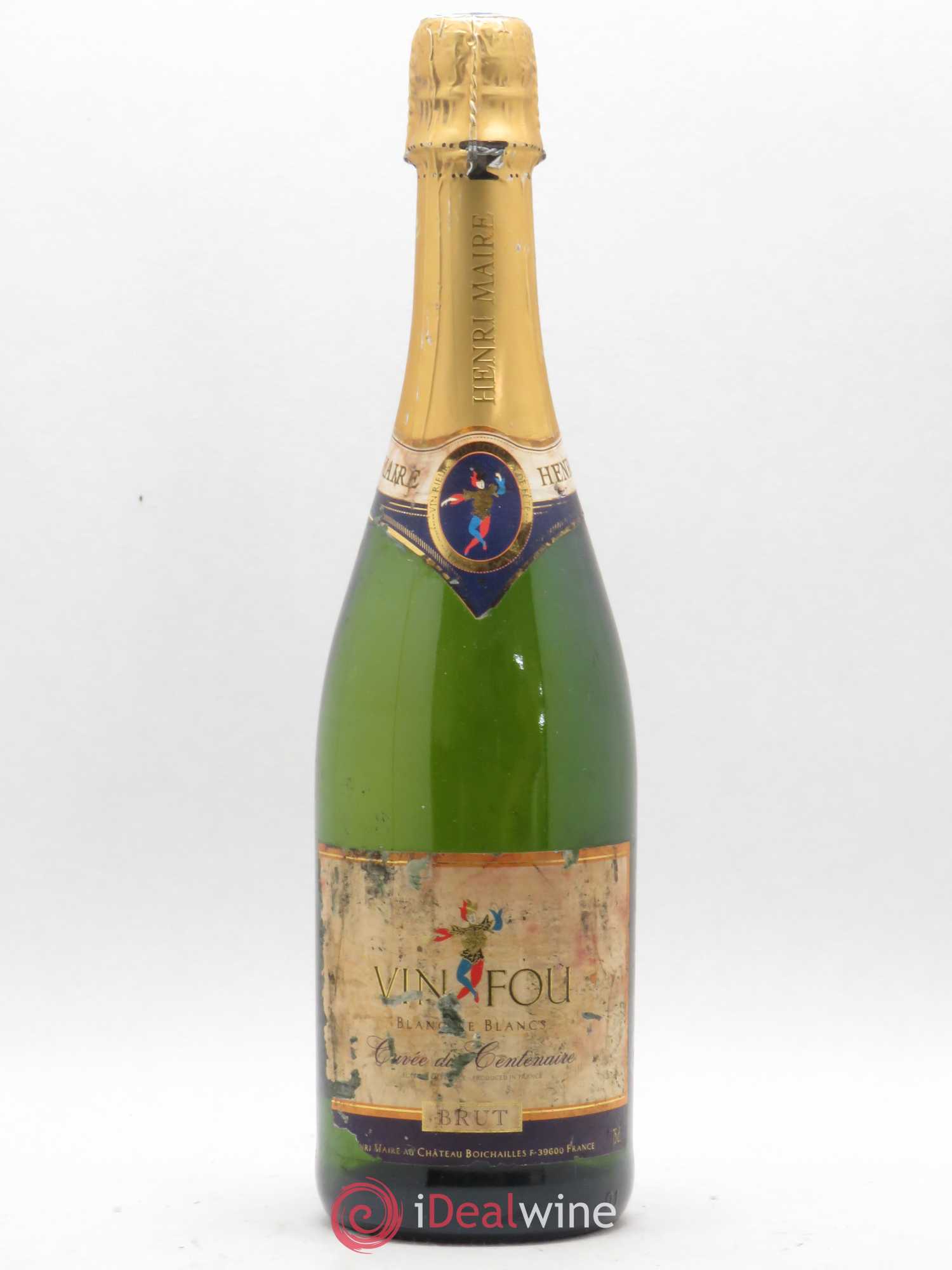 Vin Mousseux Henri Maire Vin Fou Blanc de Blancs cuvée du centenaire (sans prix de réserve) - Posten von 1 Flasche - 0